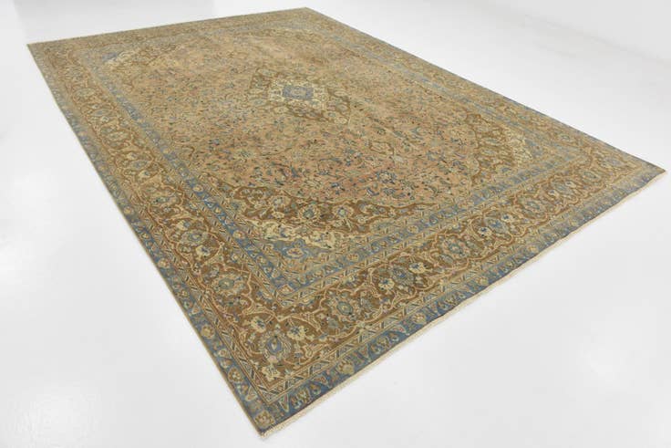 Detail image of 9' x 12' 3 Hand Knotted Ultra Vintage Persian Wool Rug
