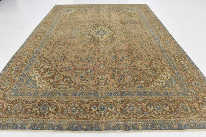9' x 12' 3 Hand Knotted Ultra Vintage Persian Wool Rug