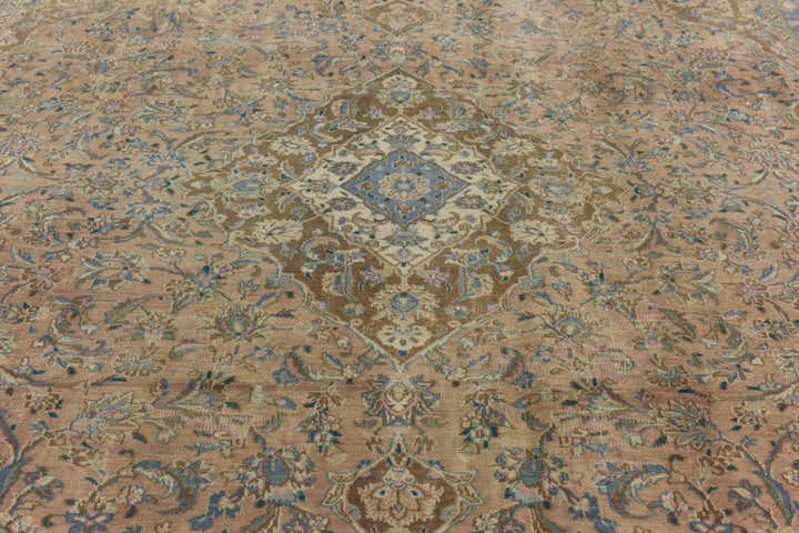 9' x 12' 3 Hand Knotted Ultra Vintage Persian Wool Rug