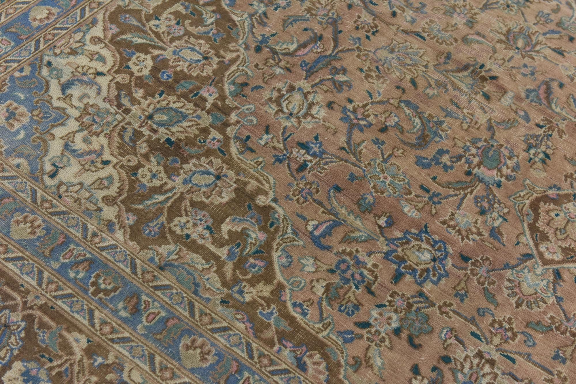 9' x 12' 3 Hand Knotted Ultra Vintage Persian Wool Rug