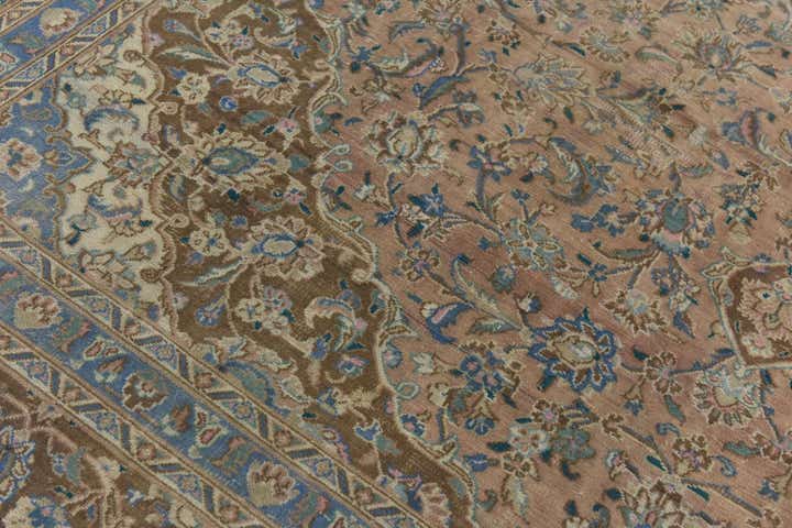 9' x 12' 3 Hand Knotted Ultra Vintage Persian Wool Rug