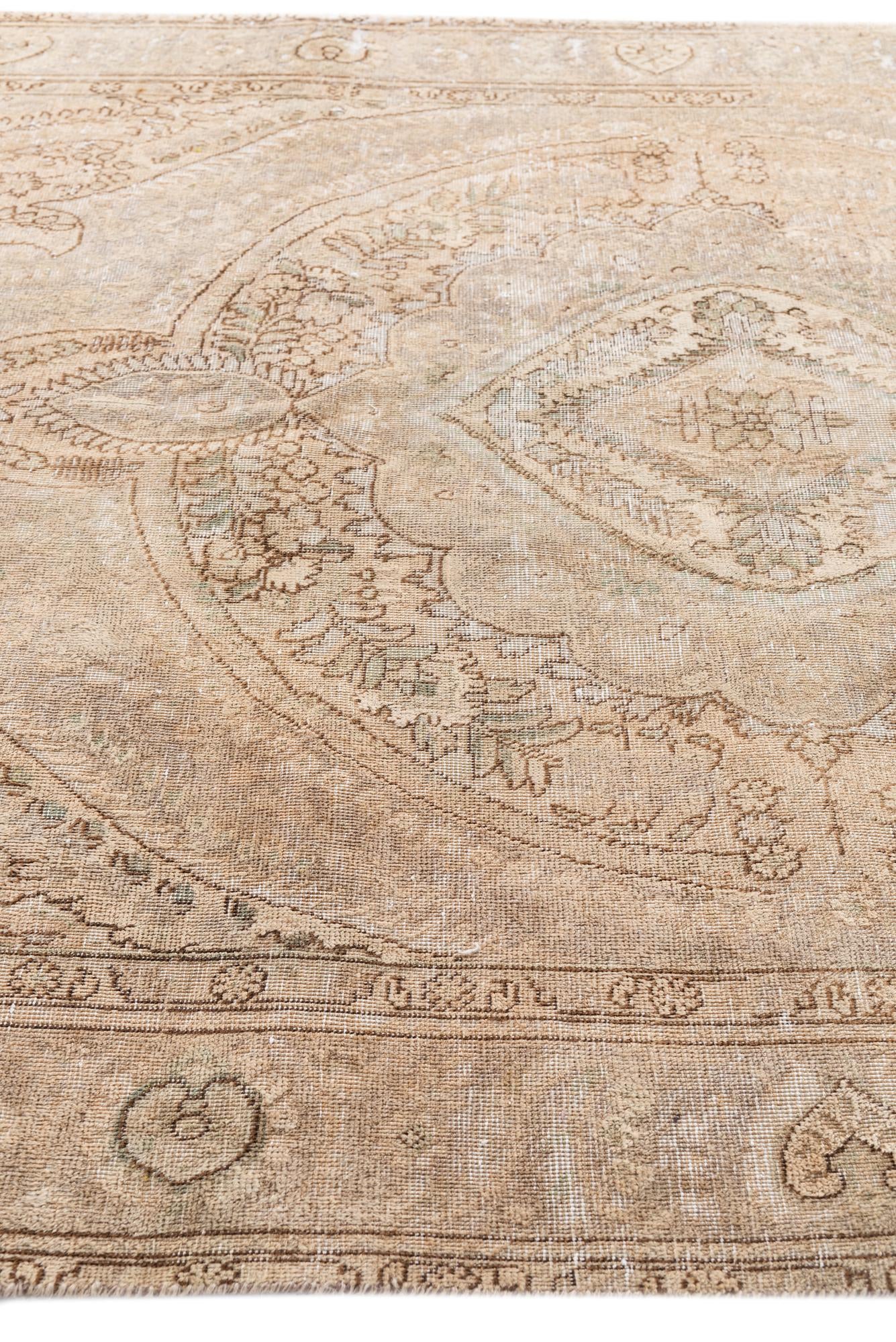 6' 8 x 9' 5 Hand Knotted Ultra Vintage Persian Wool Rug