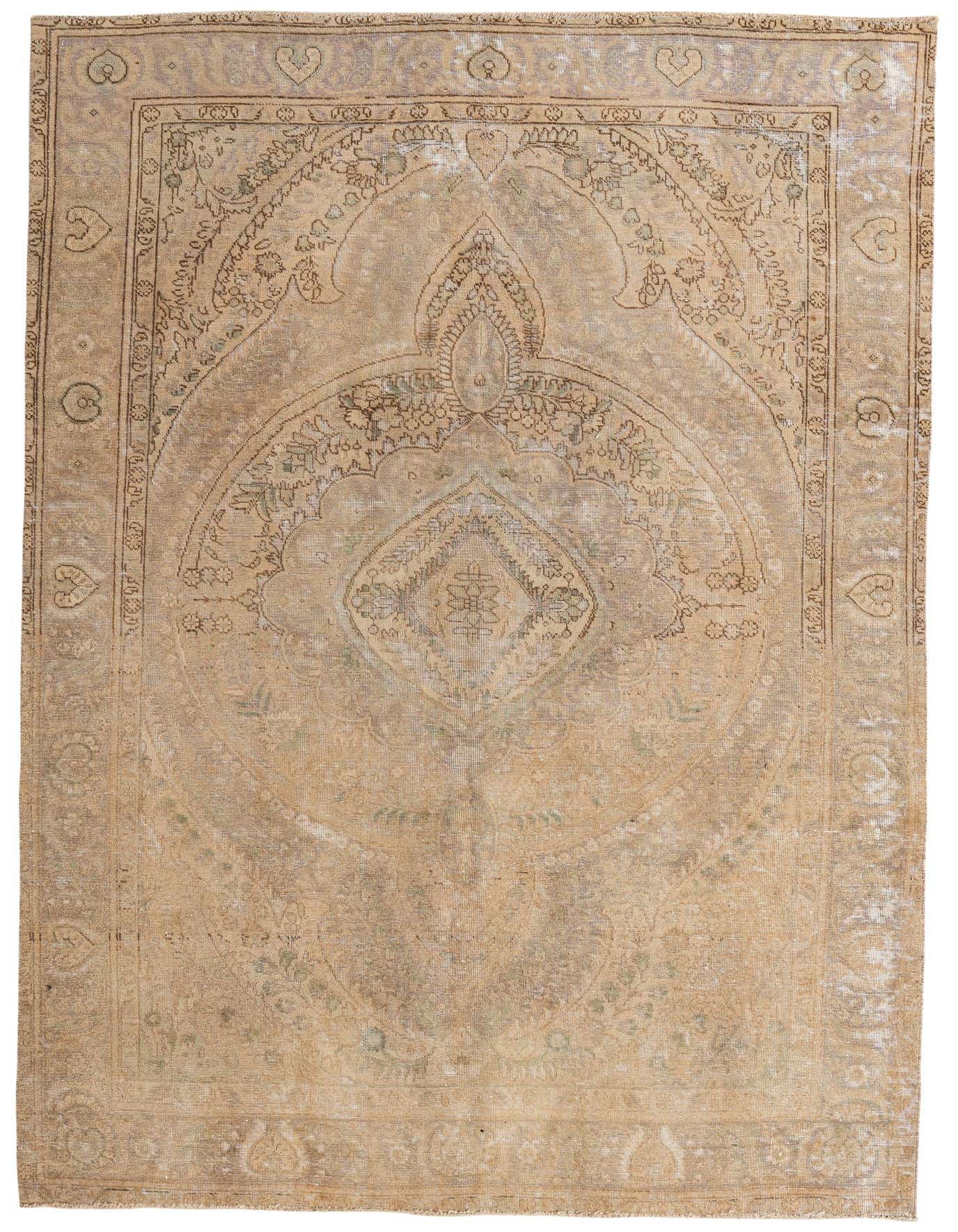 Primary image 6' 8 x 9' 5  Hand Knotted Ultra Vintage Persian Wool Rug