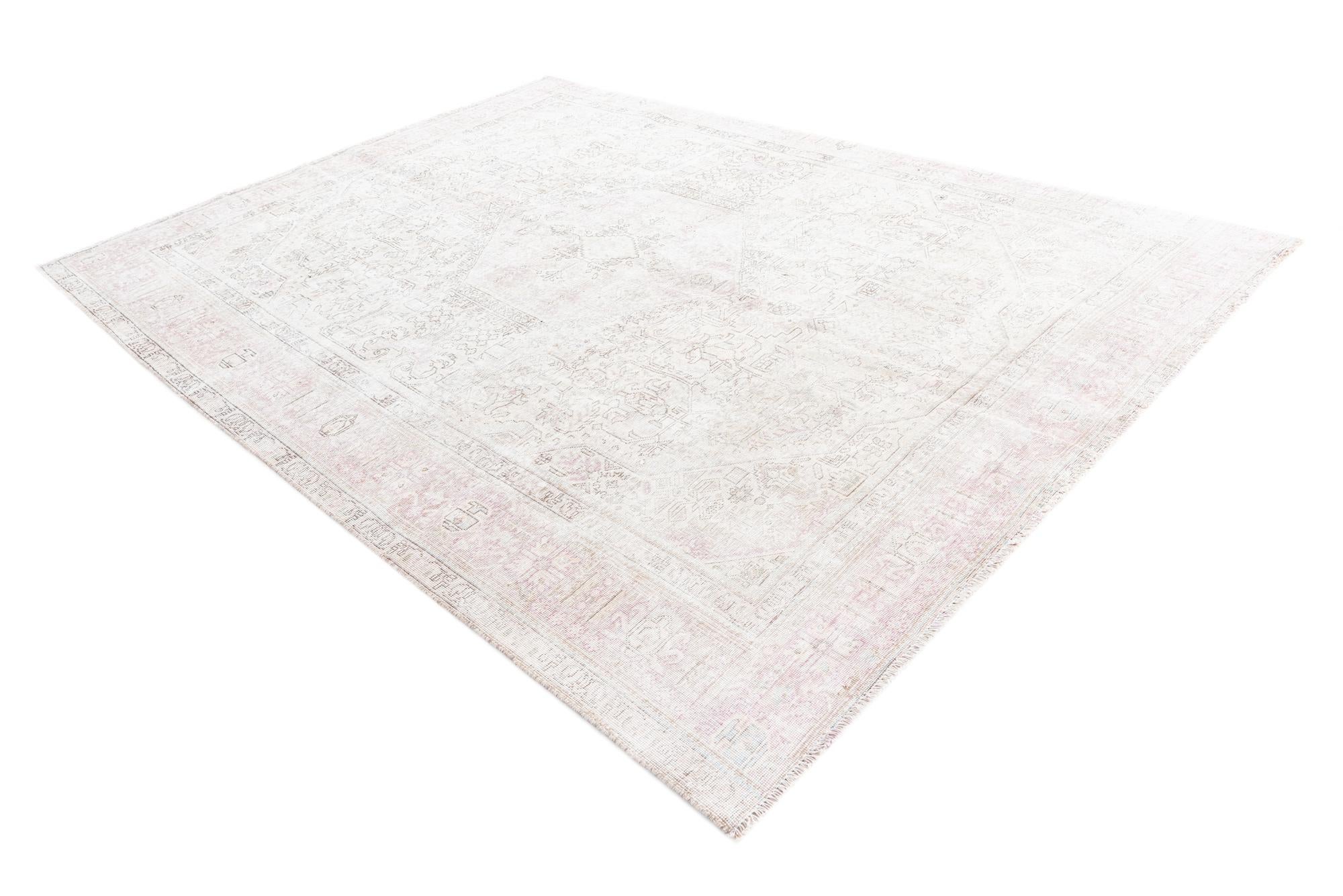 7' 8 x 10' 5 Hand Knotted Ultra Vintage Persian Wool Rug