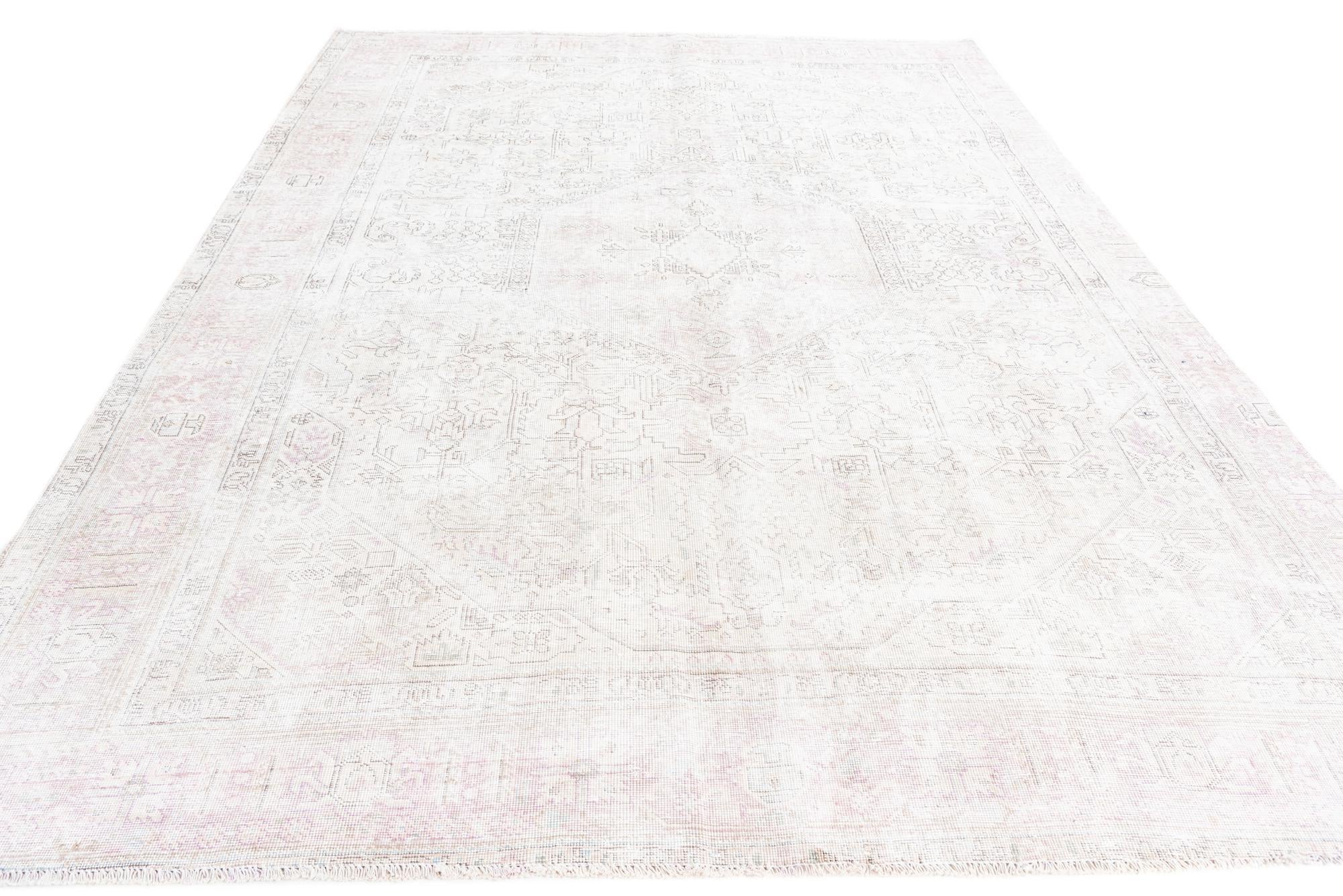 7' 8 x 10' 5 Hand Knotted Ultra Vintage Persian Wool Rug