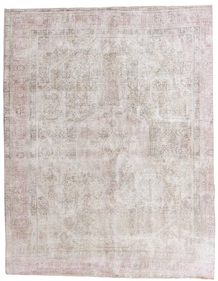 Detail image of 7' 8 x 10' 5 Hand Knotted Ultra Vintage Persian Wool Rug