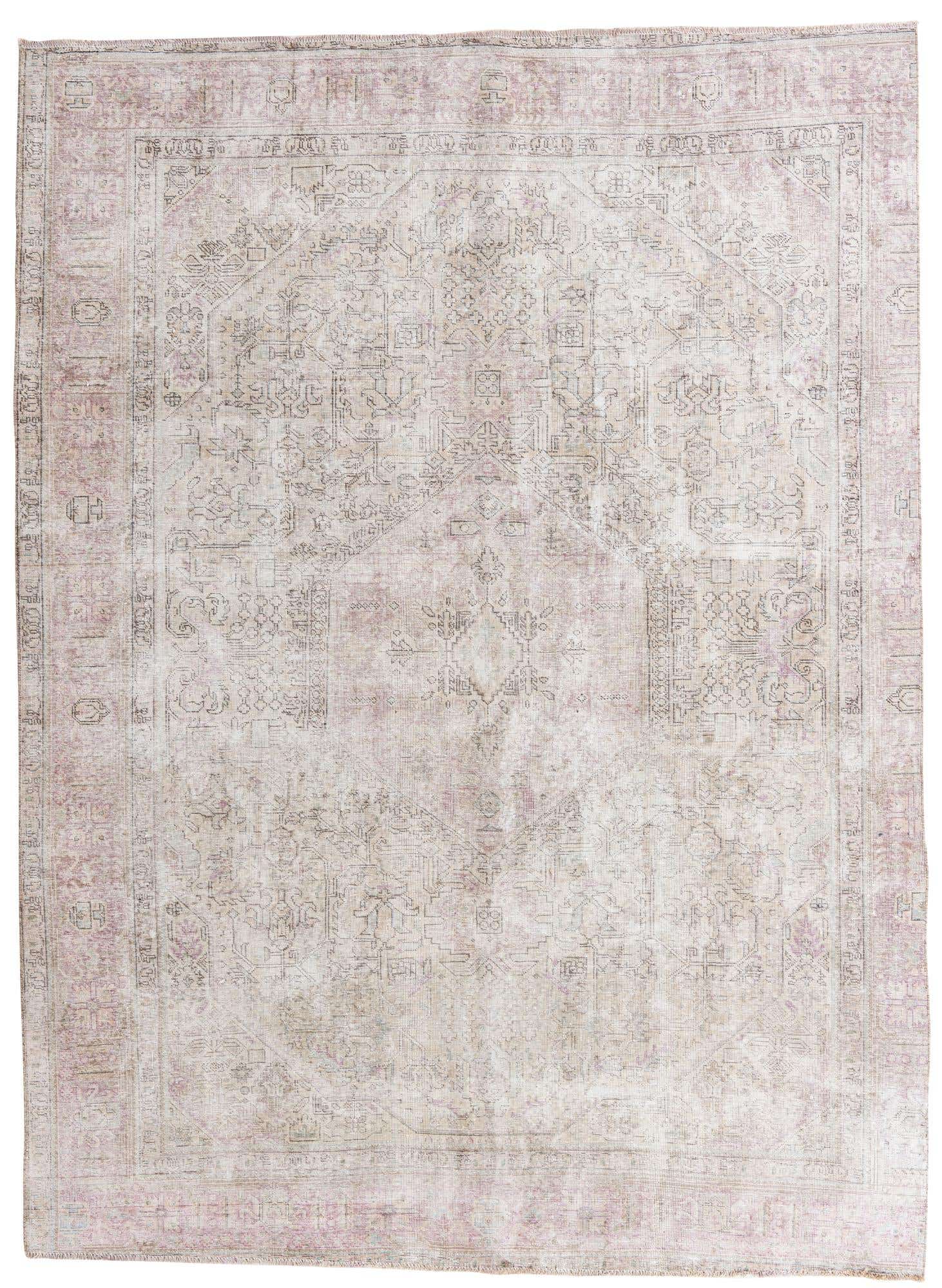 7' 8 x 10' 5 Hand Knotted Ultra Vintage Persian Wool Rug