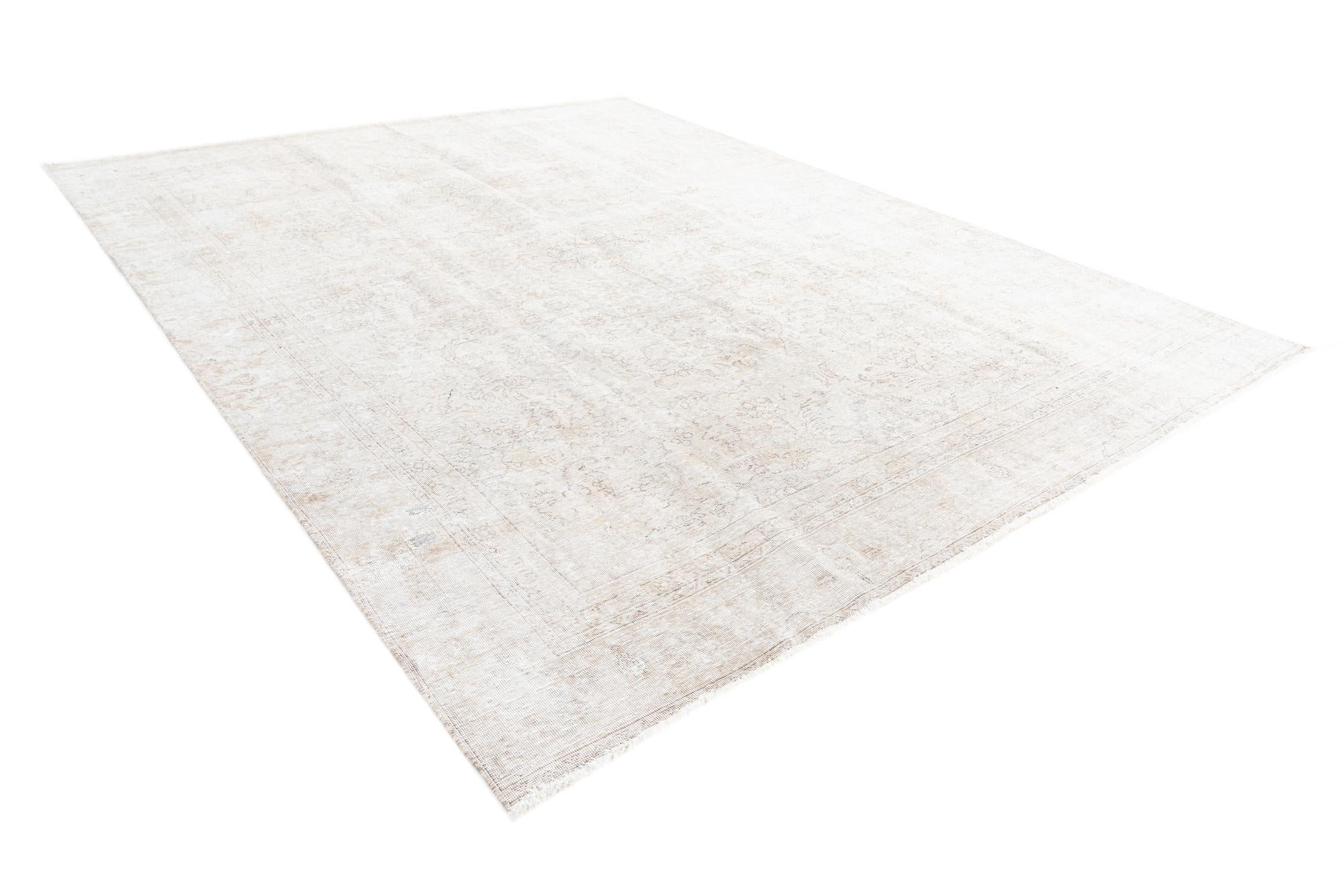 9' 3 x 12' Hand Knotted Ultra Vintage Persian Wool Rug