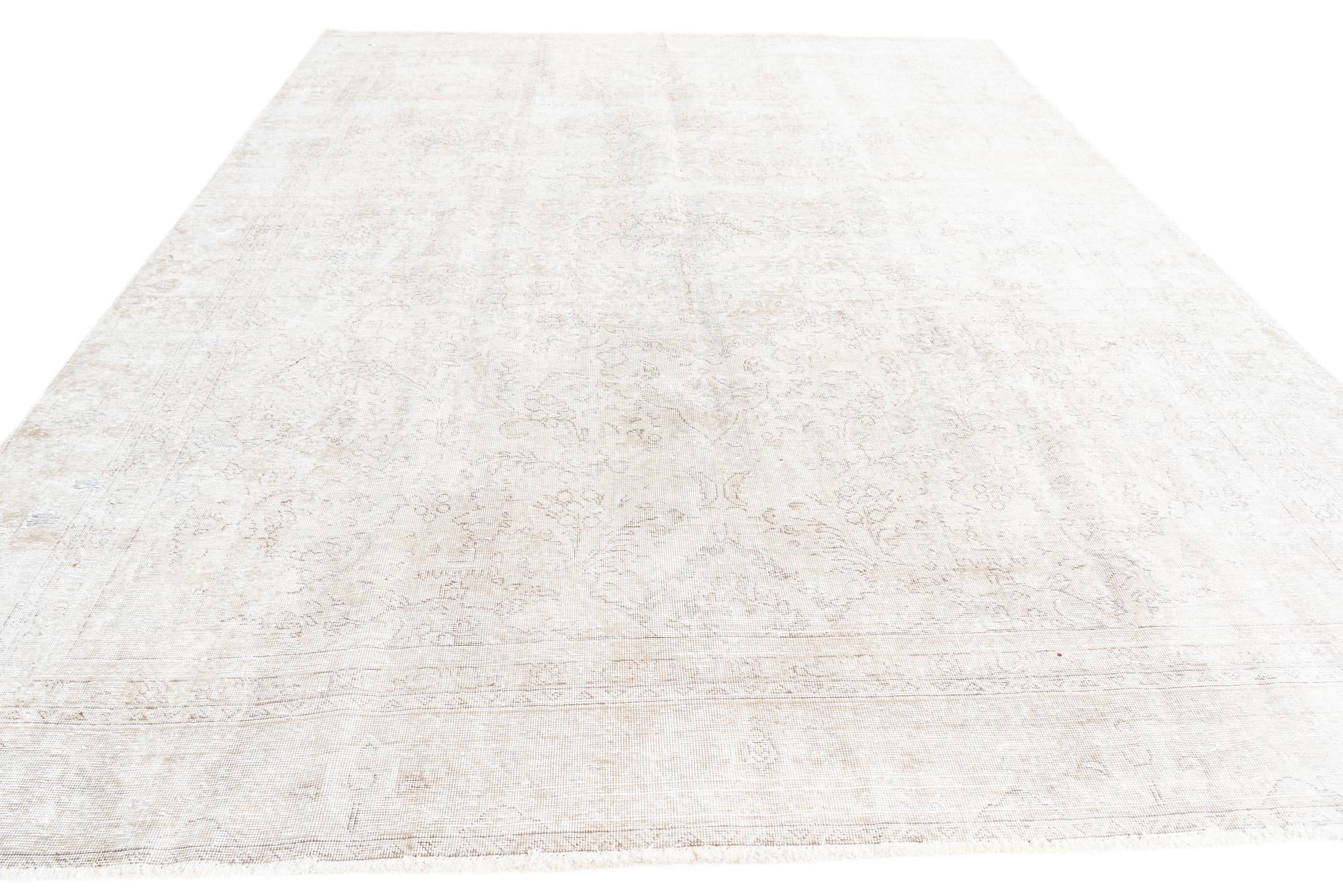 9' 3 x 12' Hand Knotted Ultra Vintage Persian Wool Rug