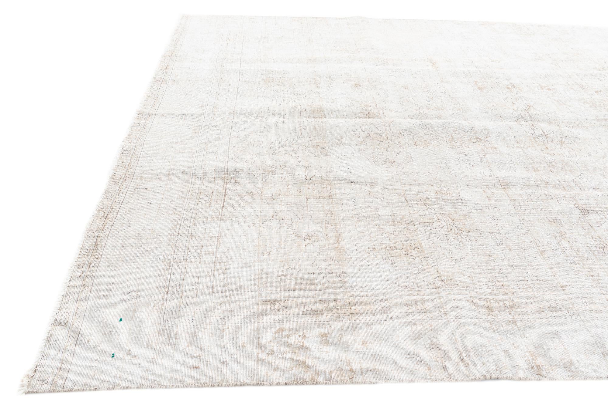 9' 3 x 12' Hand Knotted Ultra Vintage Persian Wool Rug