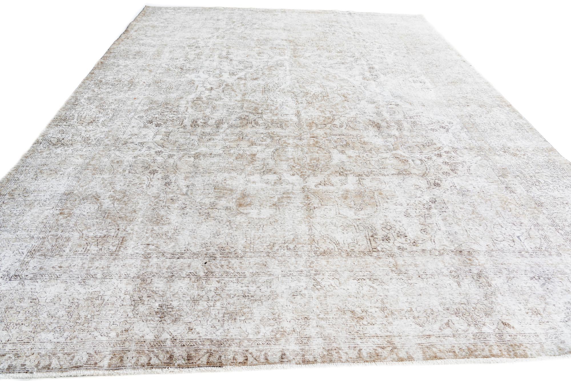 9' 6 x 12' 6 Hand Knotted Ultra Vintage Persian Wool Rug
