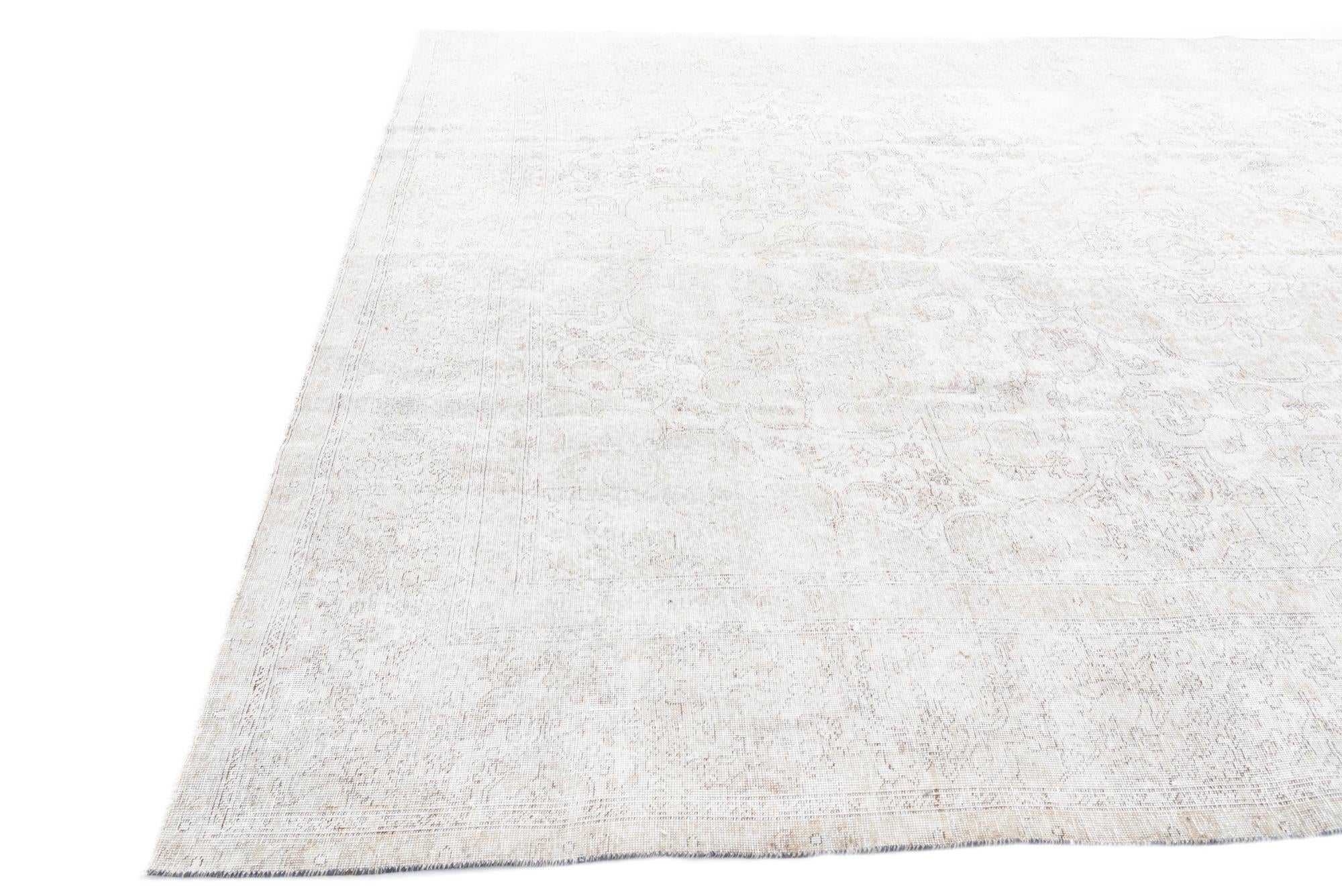 9' 6 x 12' 6 Hand Knotted Ultra Vintage Persian Wool Rug