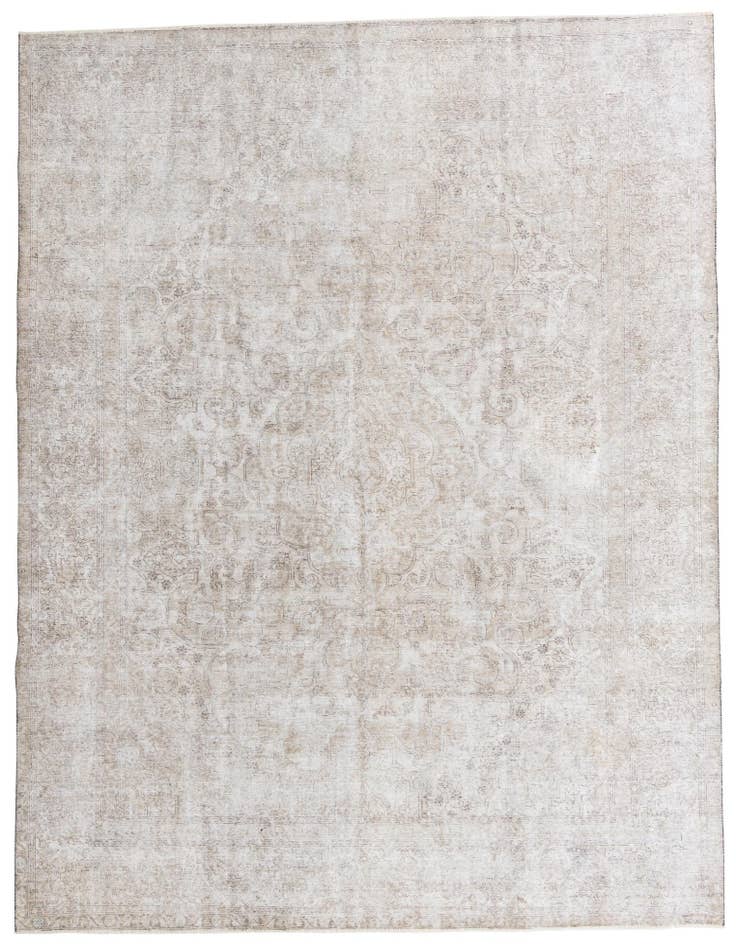 Detail image of 9' 6 x 12' 6 Hand Knotted Ultra Vintage Persian Wool Rug