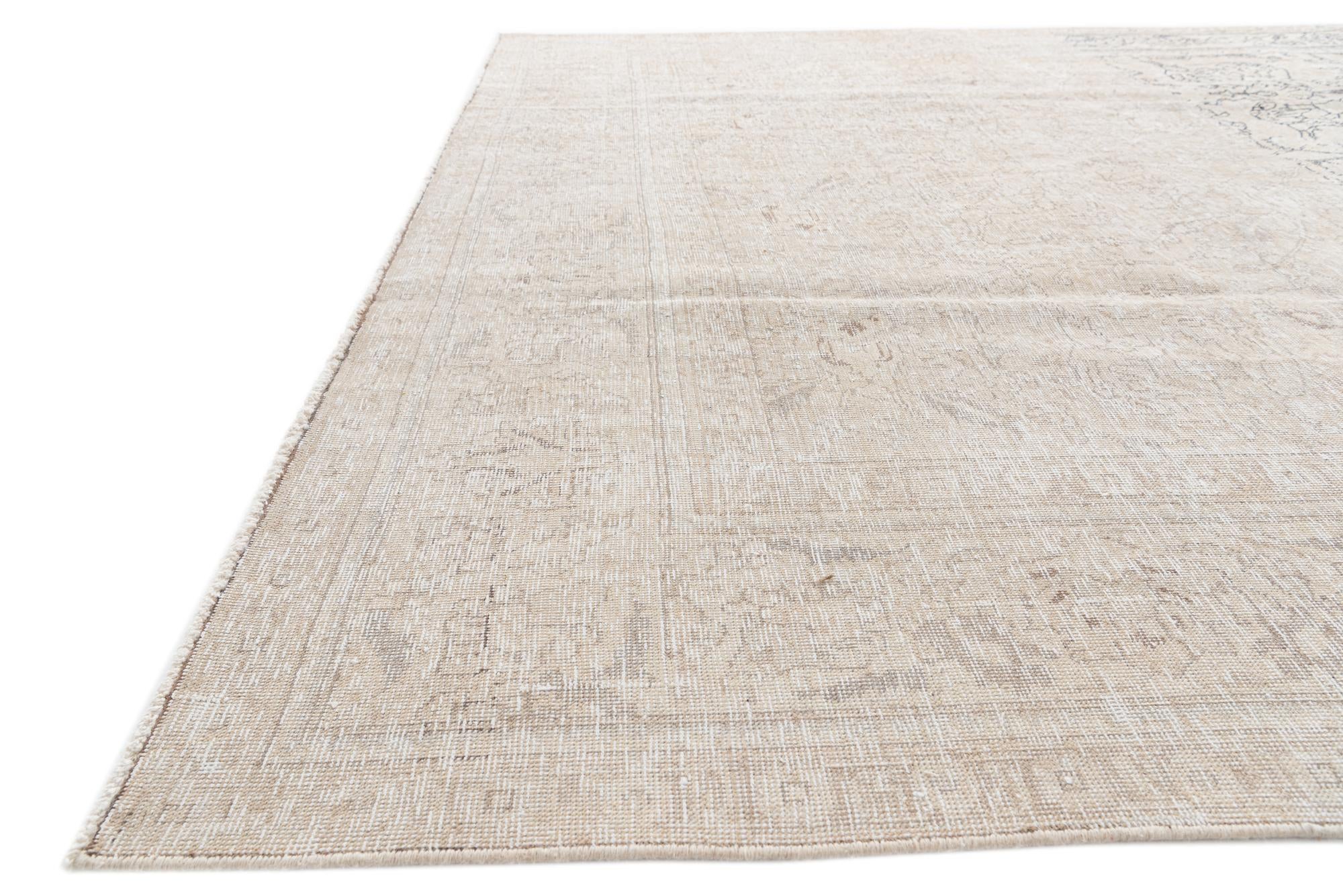 9' 6 x 12' 5 Hand Knotted Ultra Vintage Persian Wool Rug