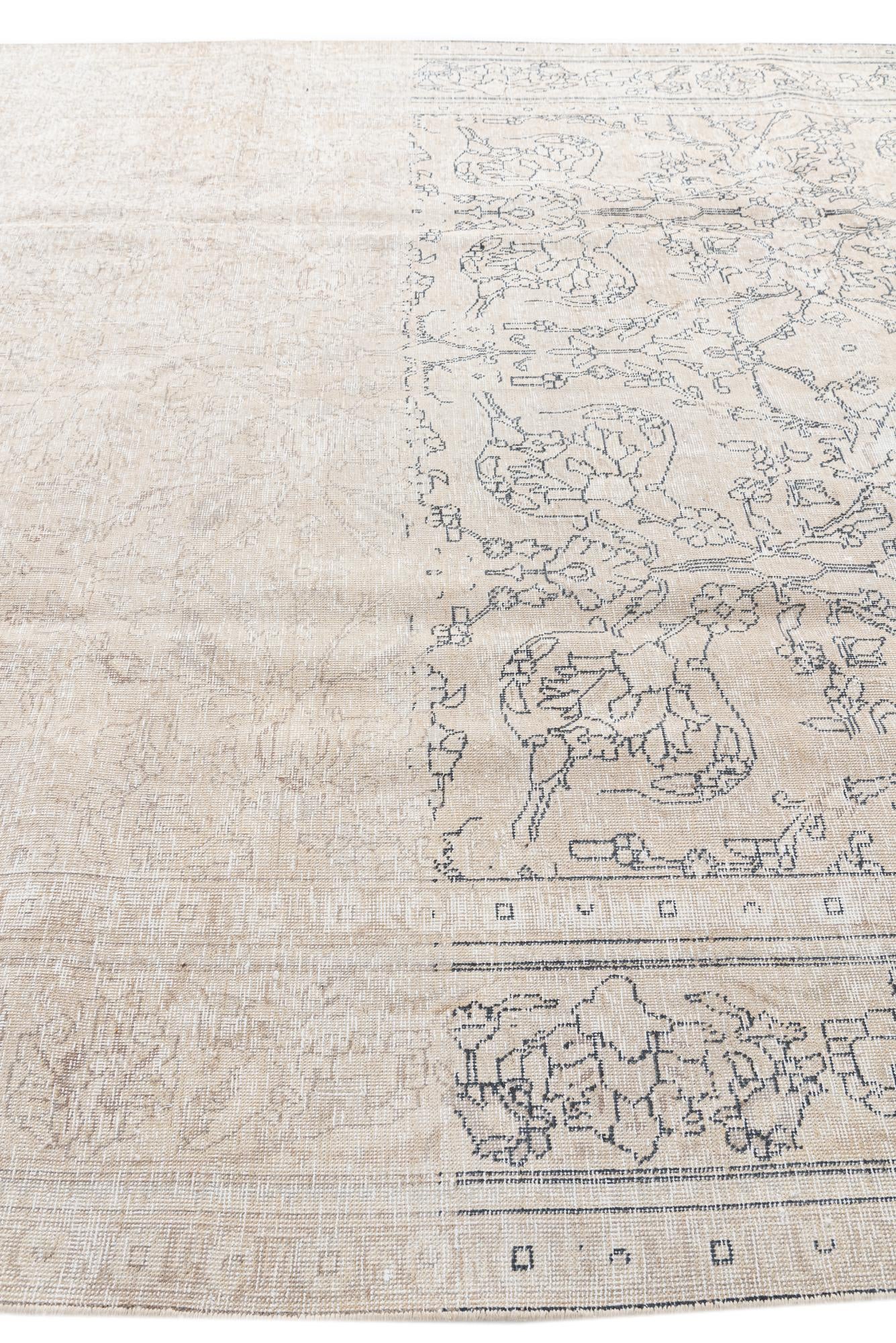 9' 6 x 12' 5 Hand Knotted Ultra Vintage Persian Wool Rug