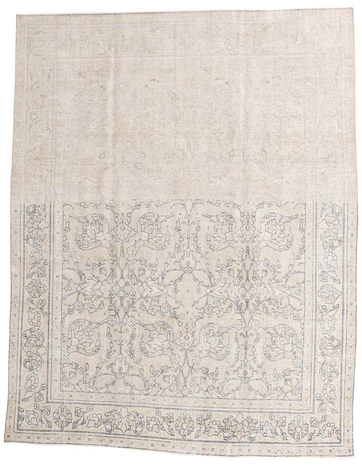 Detail image of 9' 6 x 12' 5 Hand Knotted Ultra Vintage Persian Wool Rug