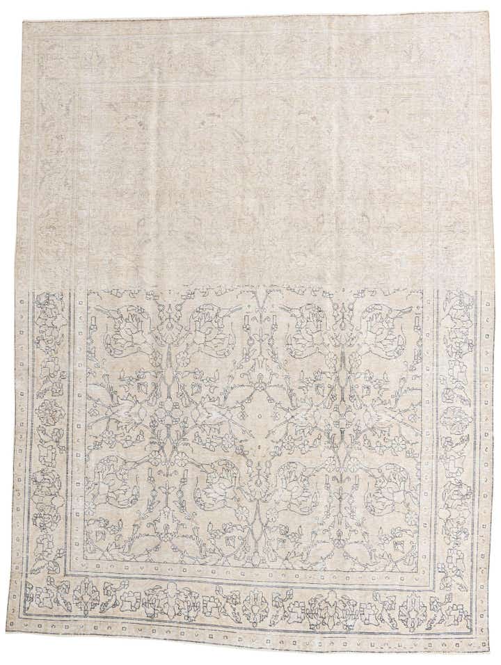 9' 6 x 12' 5 Hand Knotted Ultra Vintage Persian Wool Rug