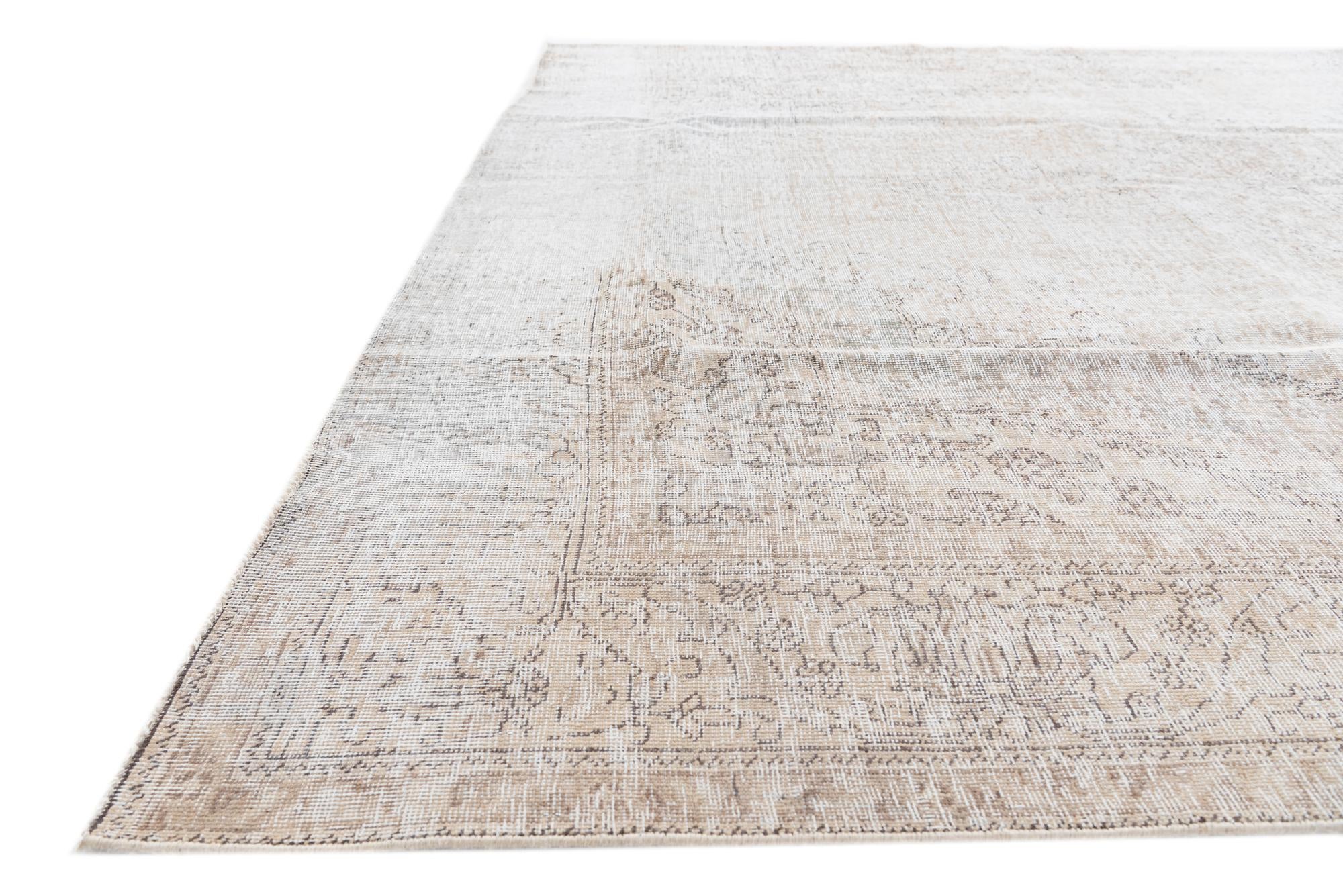 9' 2 x 12' 4 Hand Knotted Ultra Vintage Persian Wool Rug