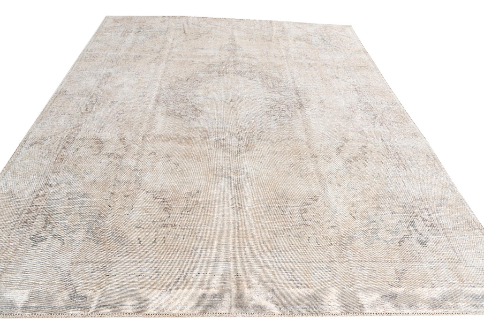 8' 10 x 11' 8 Hand Knotted Ultra Vintage Persian Wool Rug