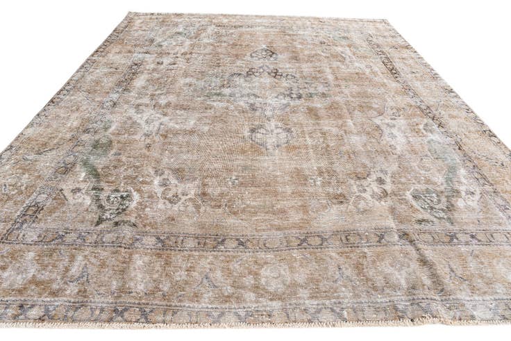 Detail image of 9' 3 x 11' 8 Hand Knotted Ultra Vintage Persian Wool Rug