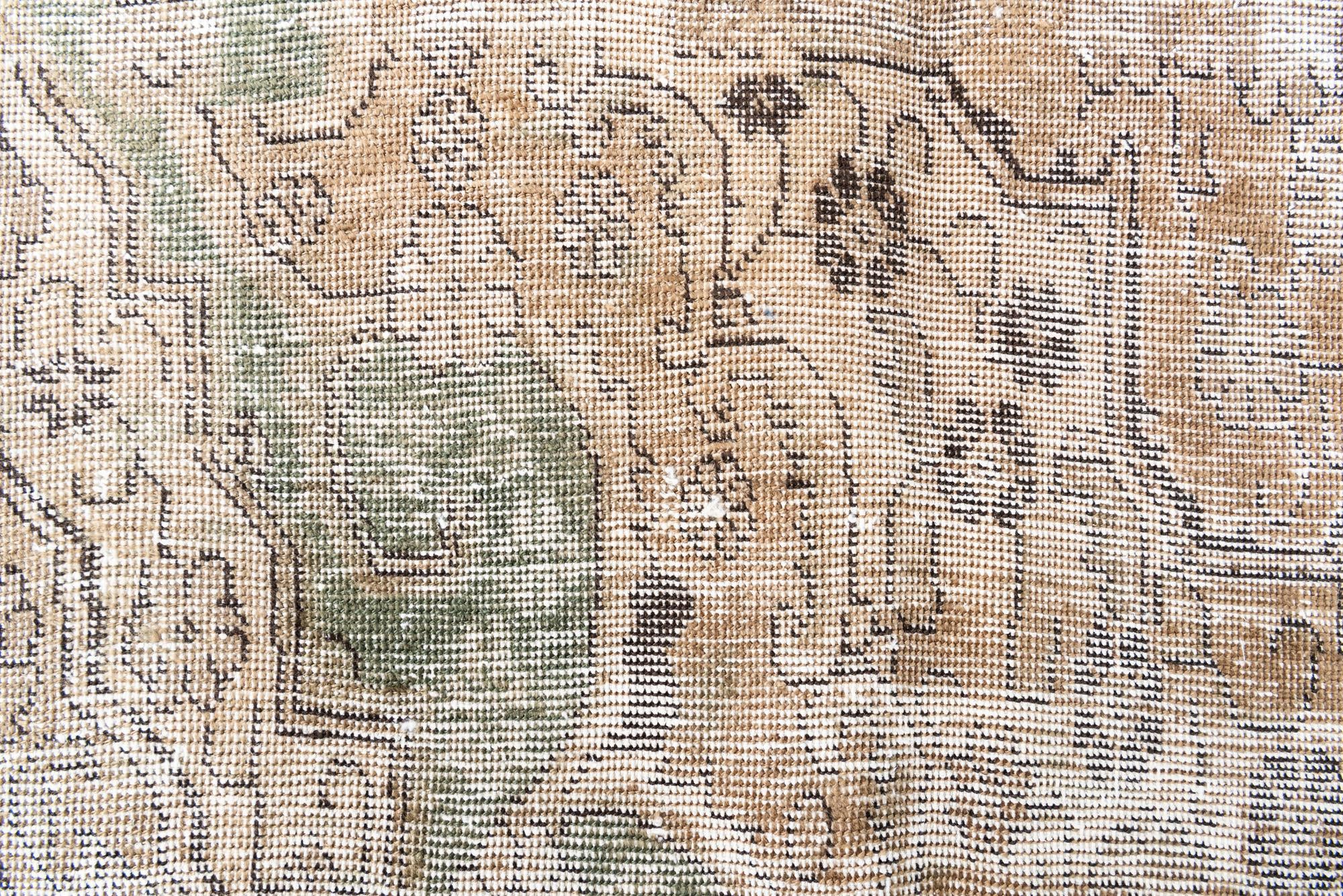 9' 3 x 11' 8 Hand Knotted Ultra Vintage Persian Wool Rug
