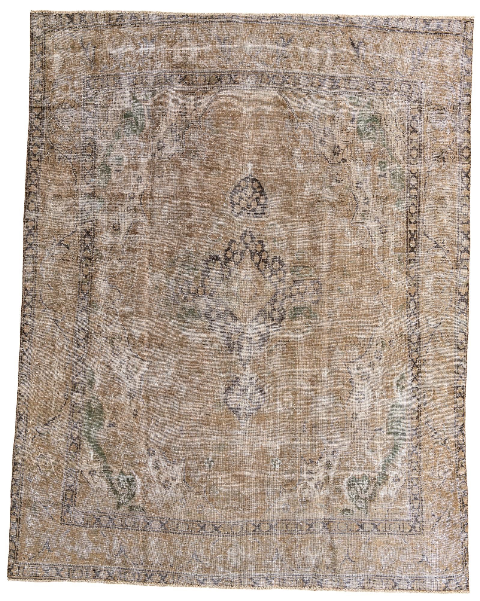 9' 3 x 11' 8 Hand Knotted Ultra Vintage Persian Wool Rug