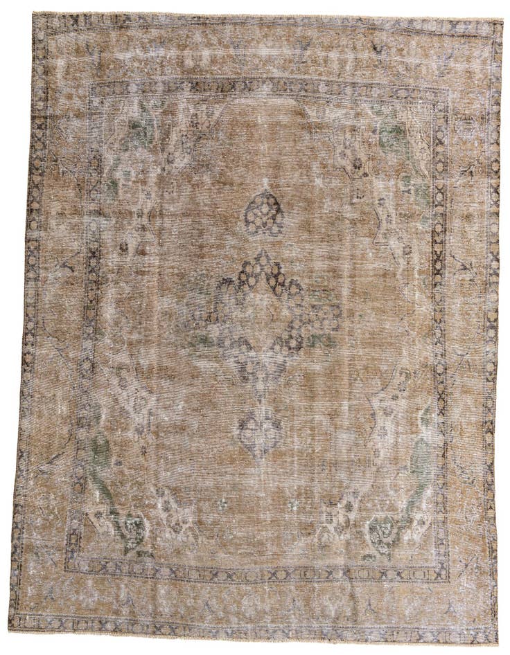 Detail image of 9' 3 x 11' 8 Hand Knotted Ultra Vintage Persian Wool Rug
