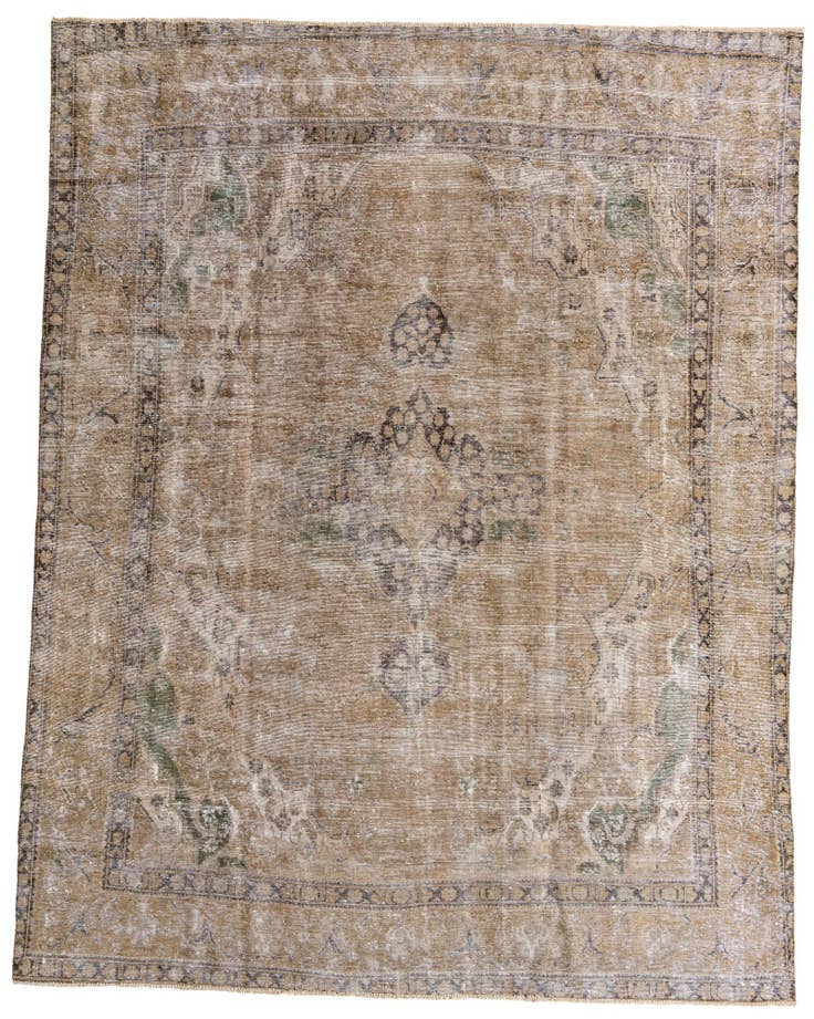 Detail image of 9' 3 x 11' 8 Hand Knotted Ultra Vintage Persian Wool Rug