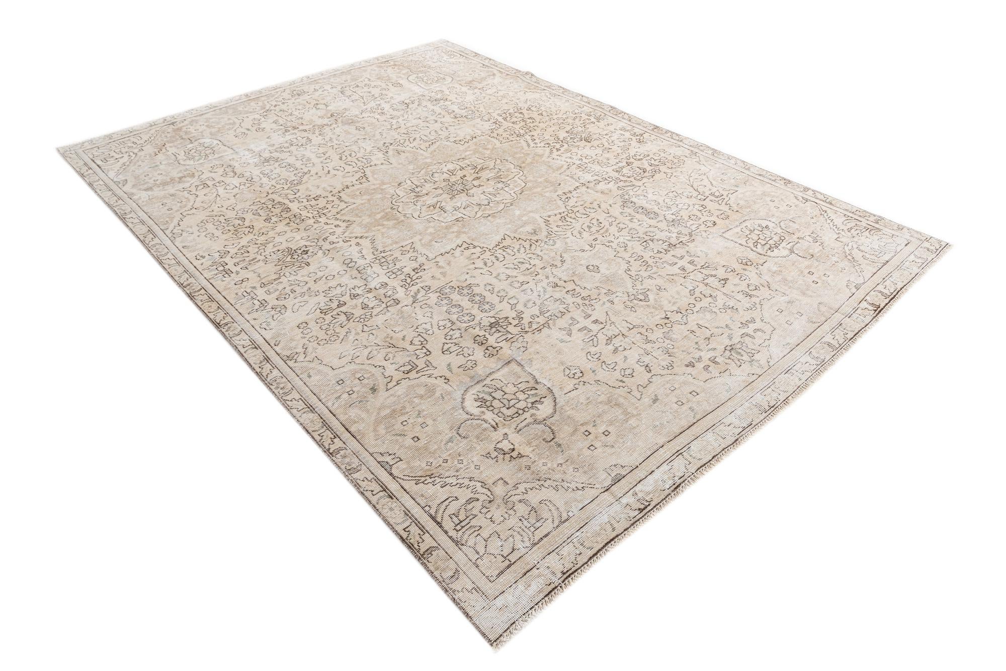 7' 10 x 11' Hand Knotted Ultra Vintage Persian Wool Rug