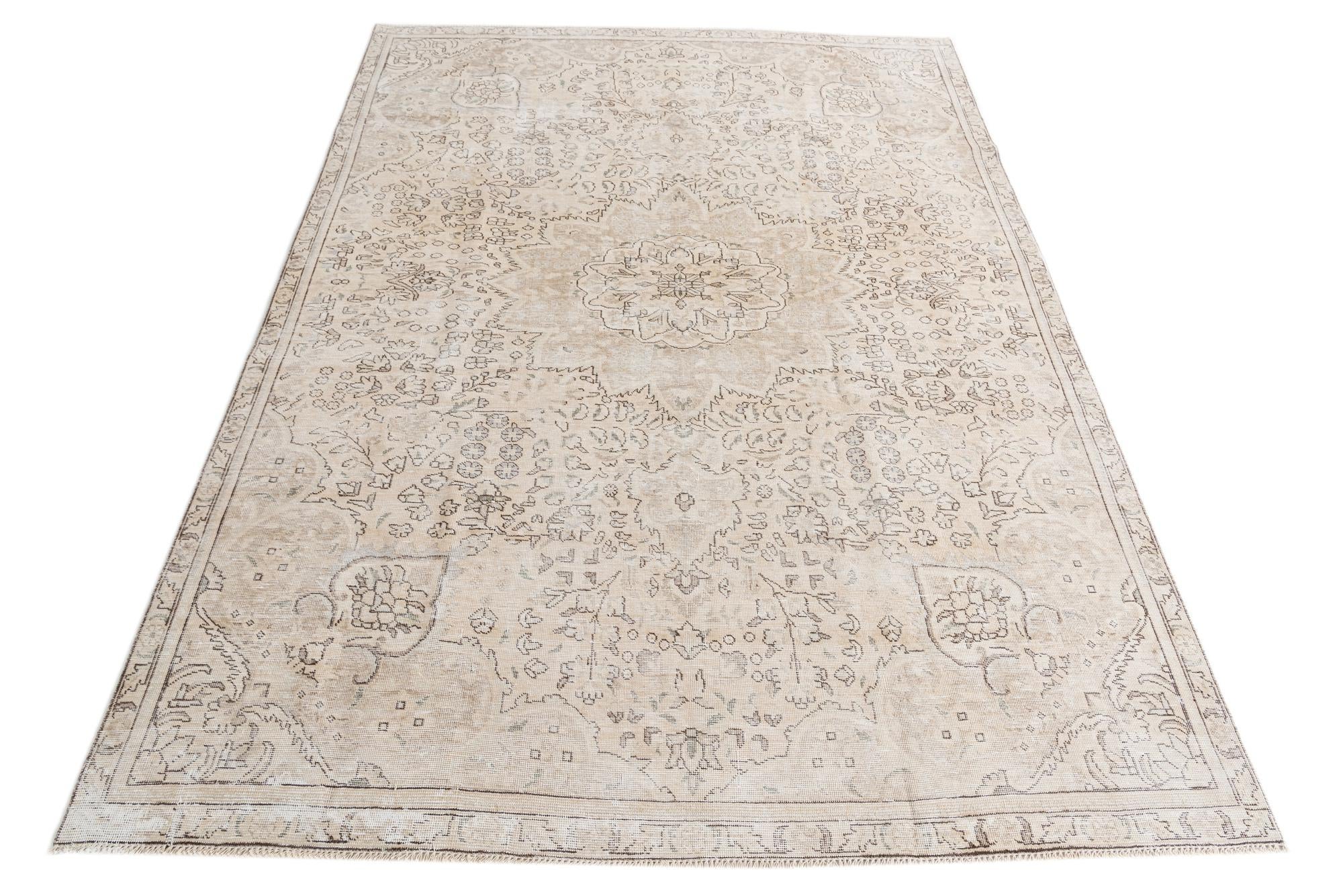 7' 10 x 11' Hand Knotted Ultra Vintage Persian Wool Rug