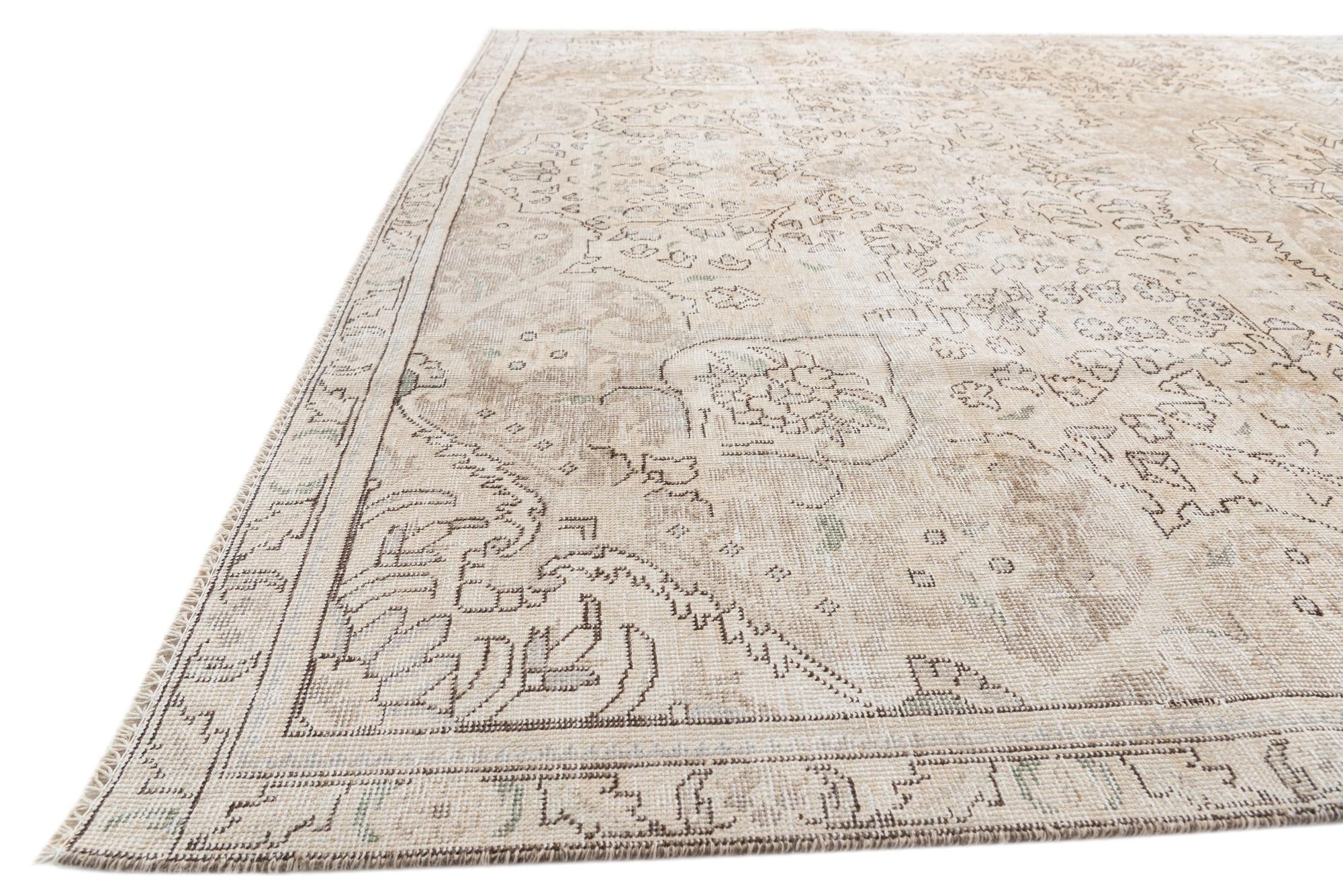7' 10 x 11' Hand Knotted Ultra Vintage Persian Wool Rug