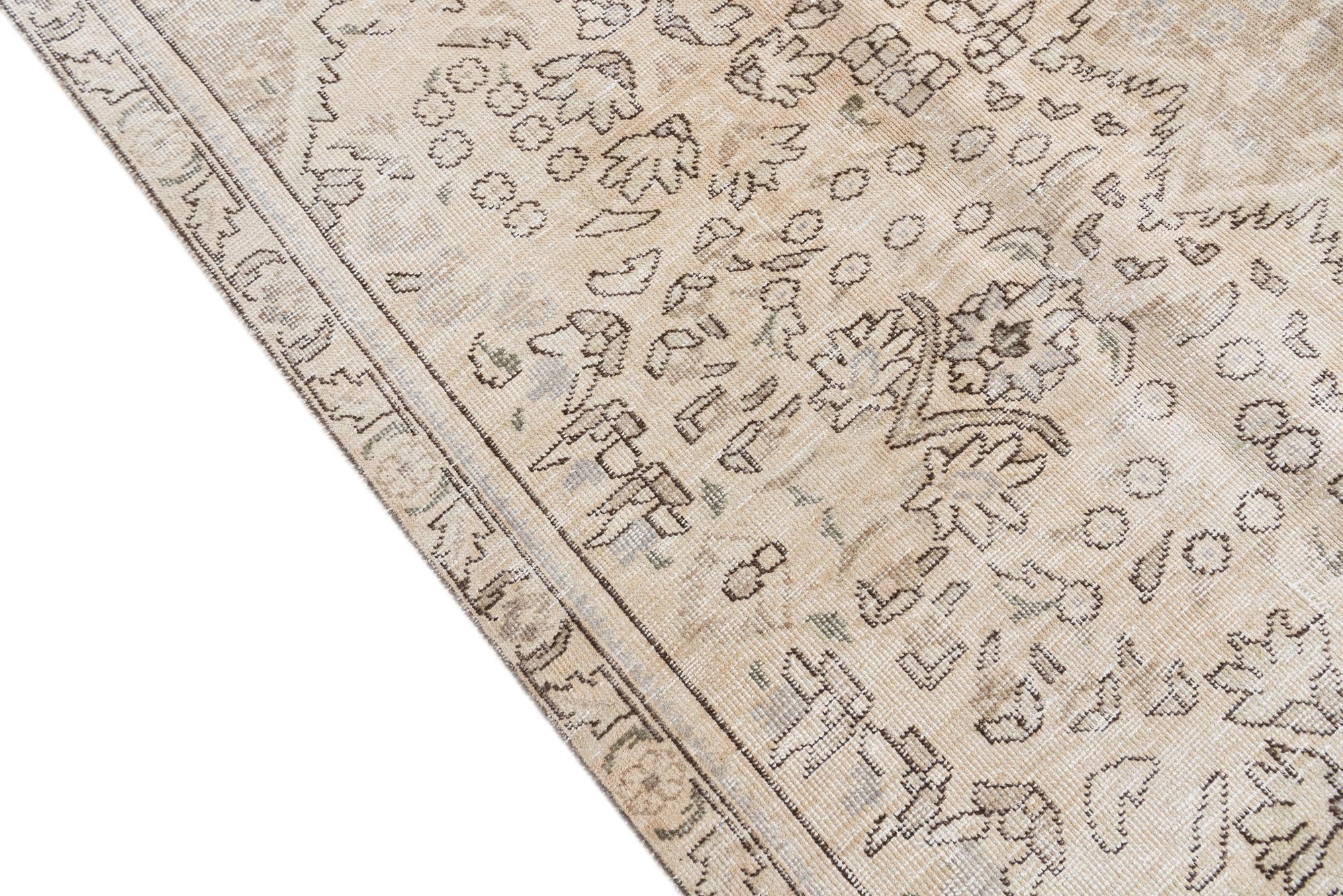 7' 10 x 11' Hand Knotted Ultra Vintage Persian Wool Rug