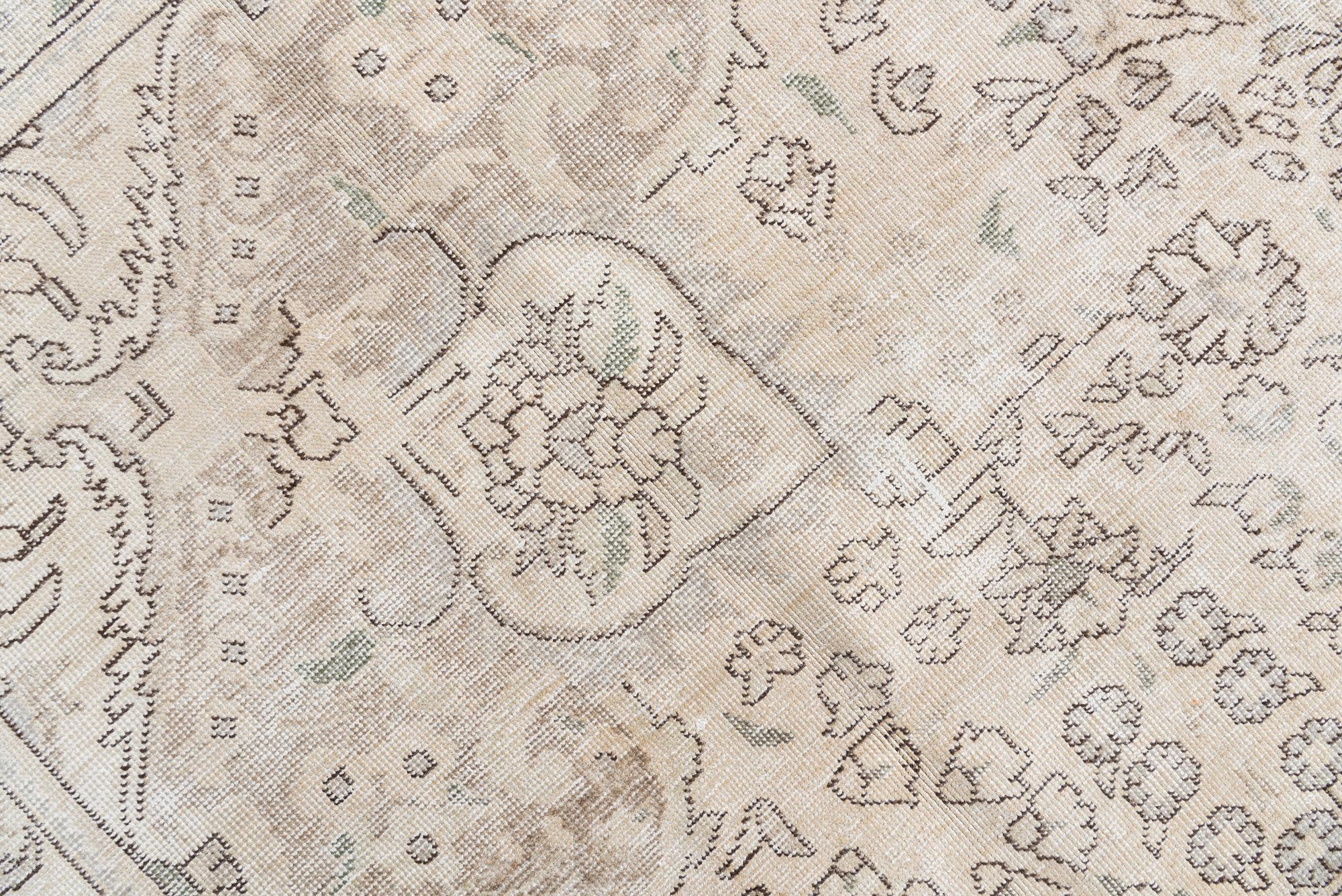 7' 10 x 11' Hand Knotted Ultra Vintage Persian Wool Rug
