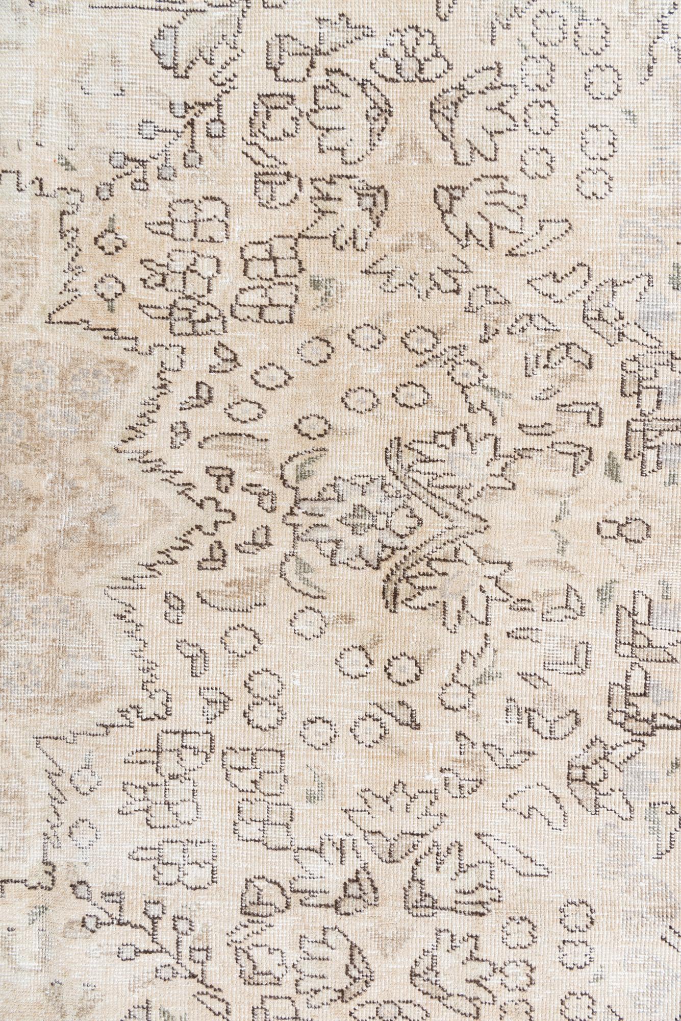 7' 10 x 11' Hand Knotted Ultra Vintage Persian Wool Rug