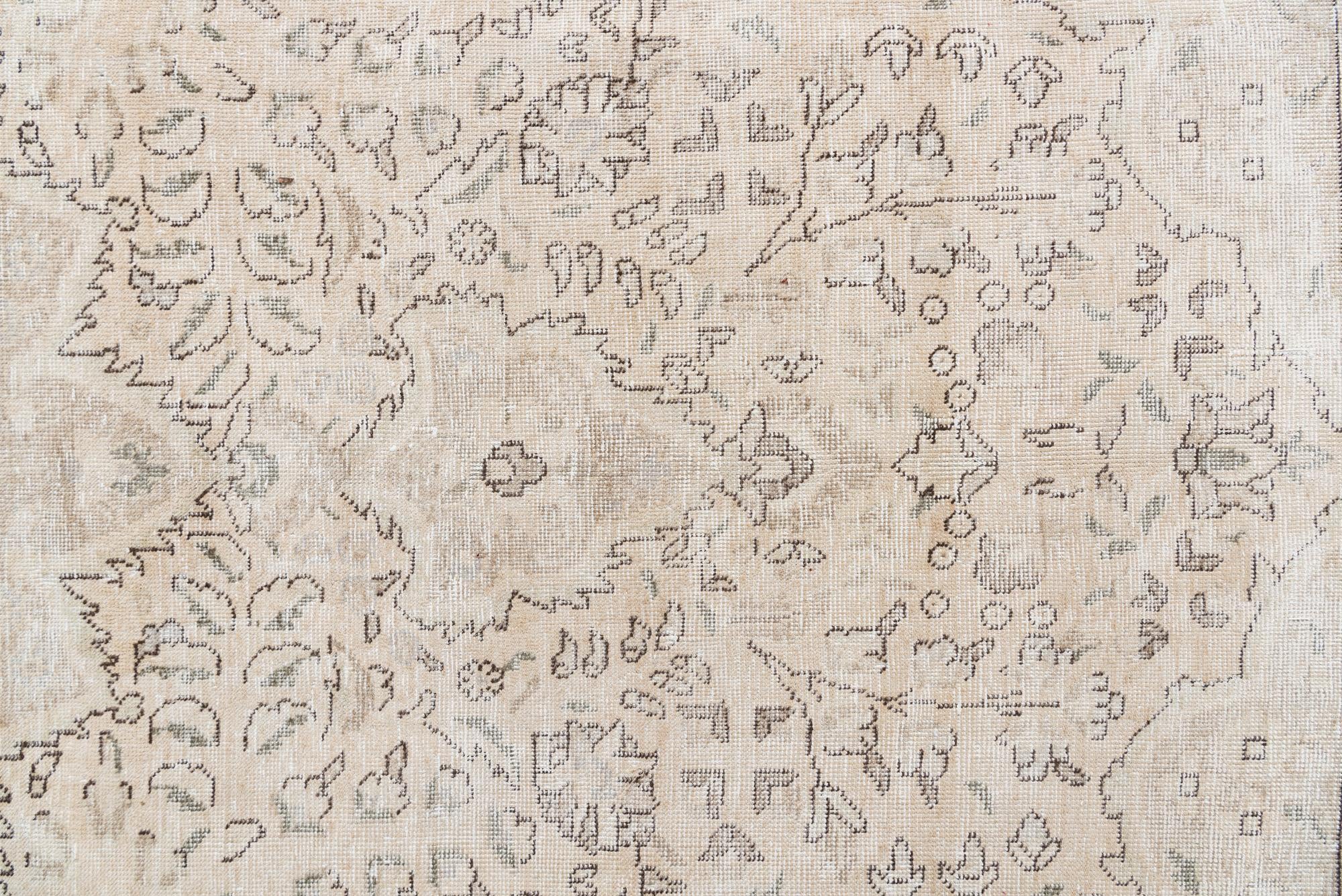 7' 10 x 11' Hand Knotted Ultra Vintage Persian Wool Rug