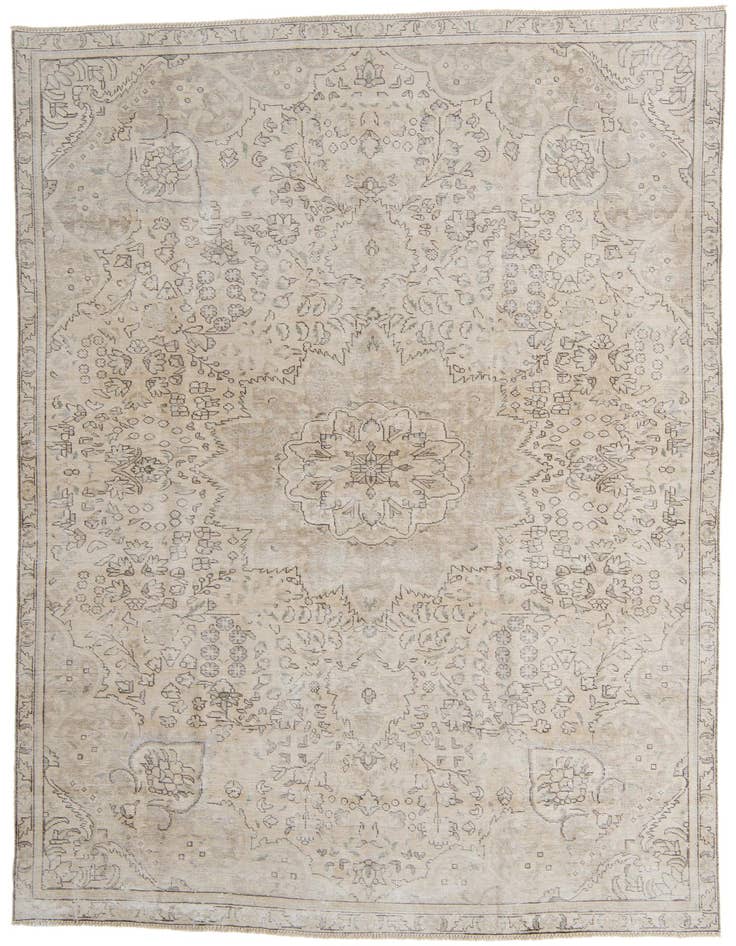 Detail image of 7' 10 x 11' Hand Knotted Ultra Vintage Persian Wool Rug