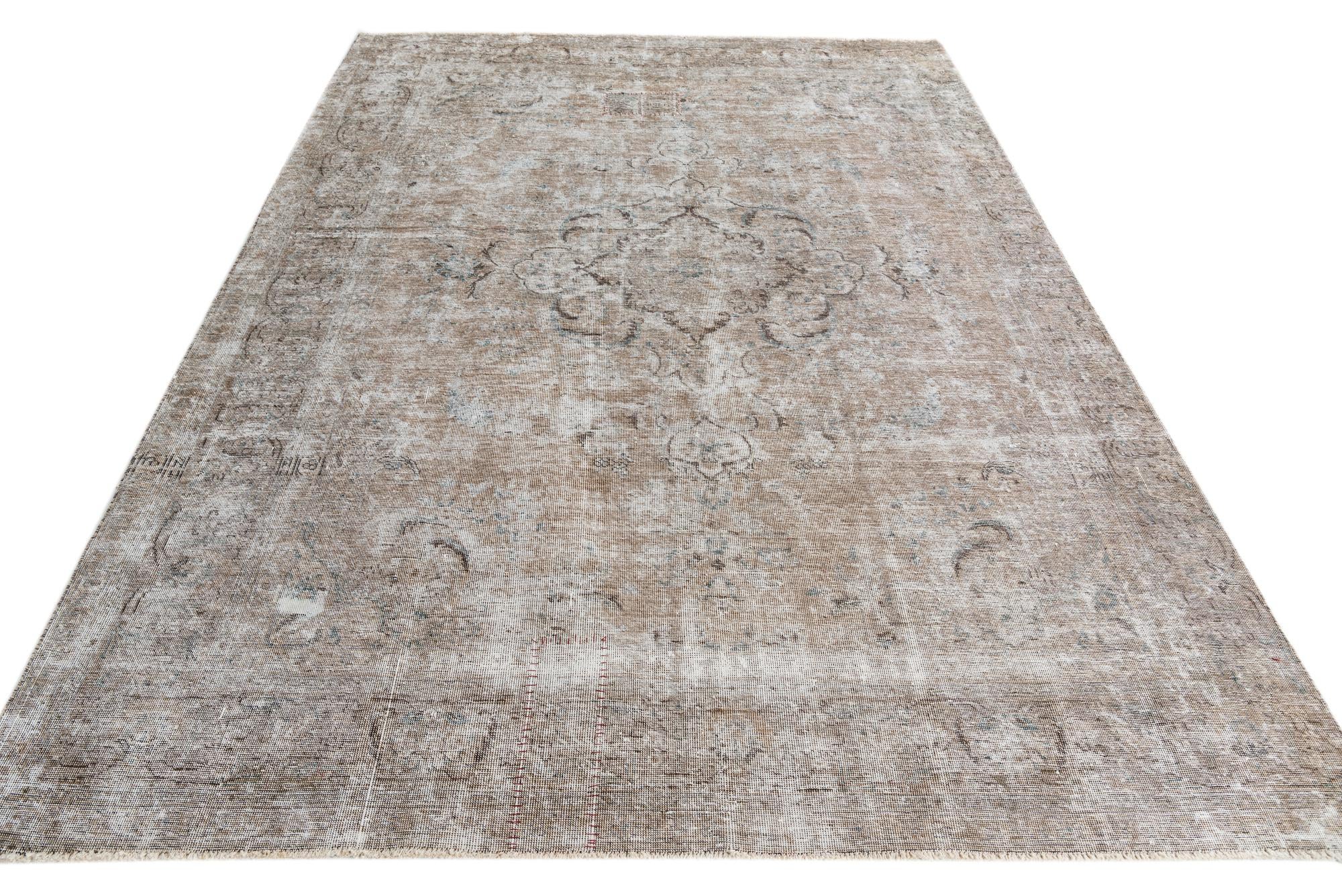 7' 7 x 10' 7 Hand Knotted Ultra Vintage Persian Wool Rug
