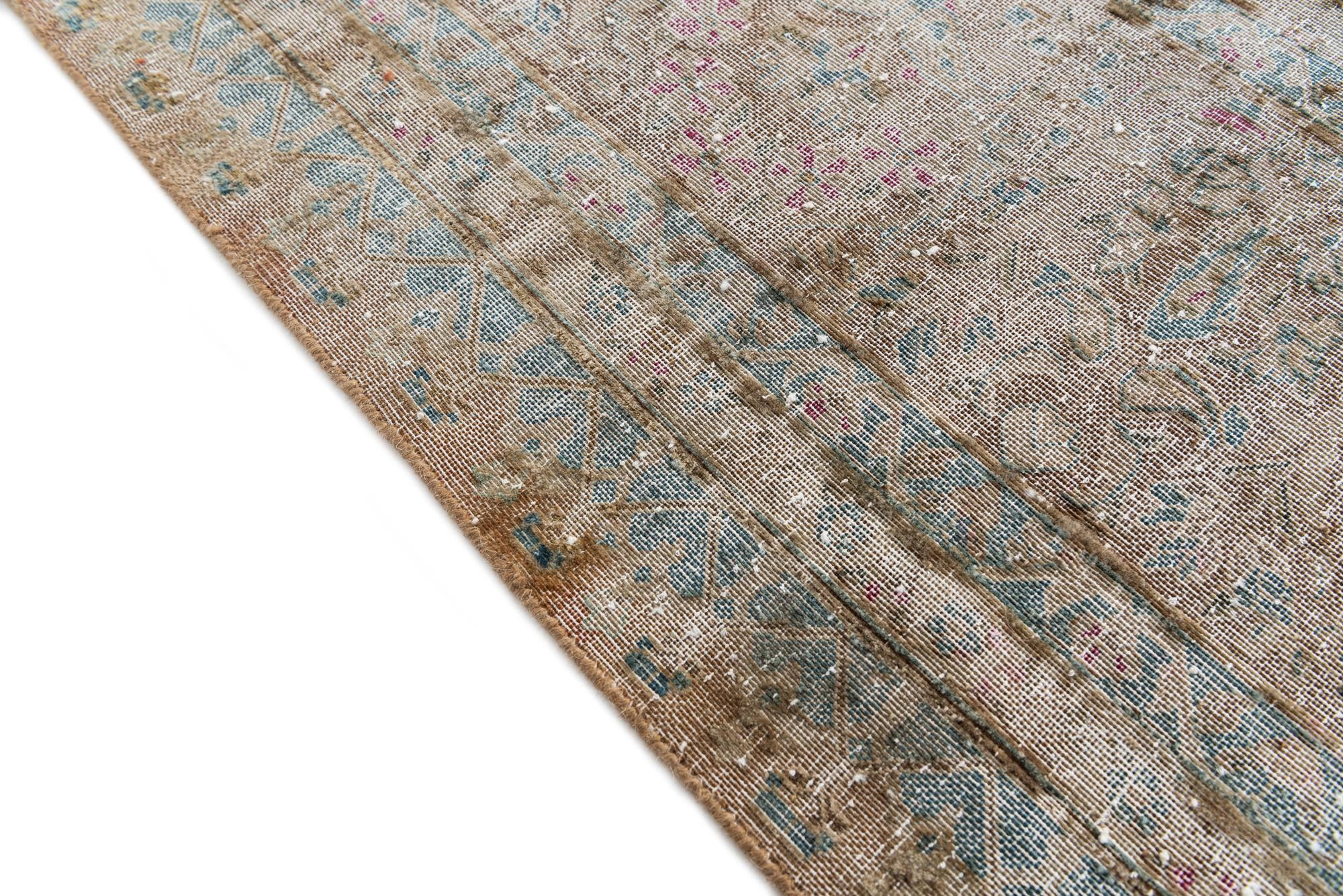9' 9 x 12' 10 Hand Knotted Ultra Vintage Persian Wool Rug