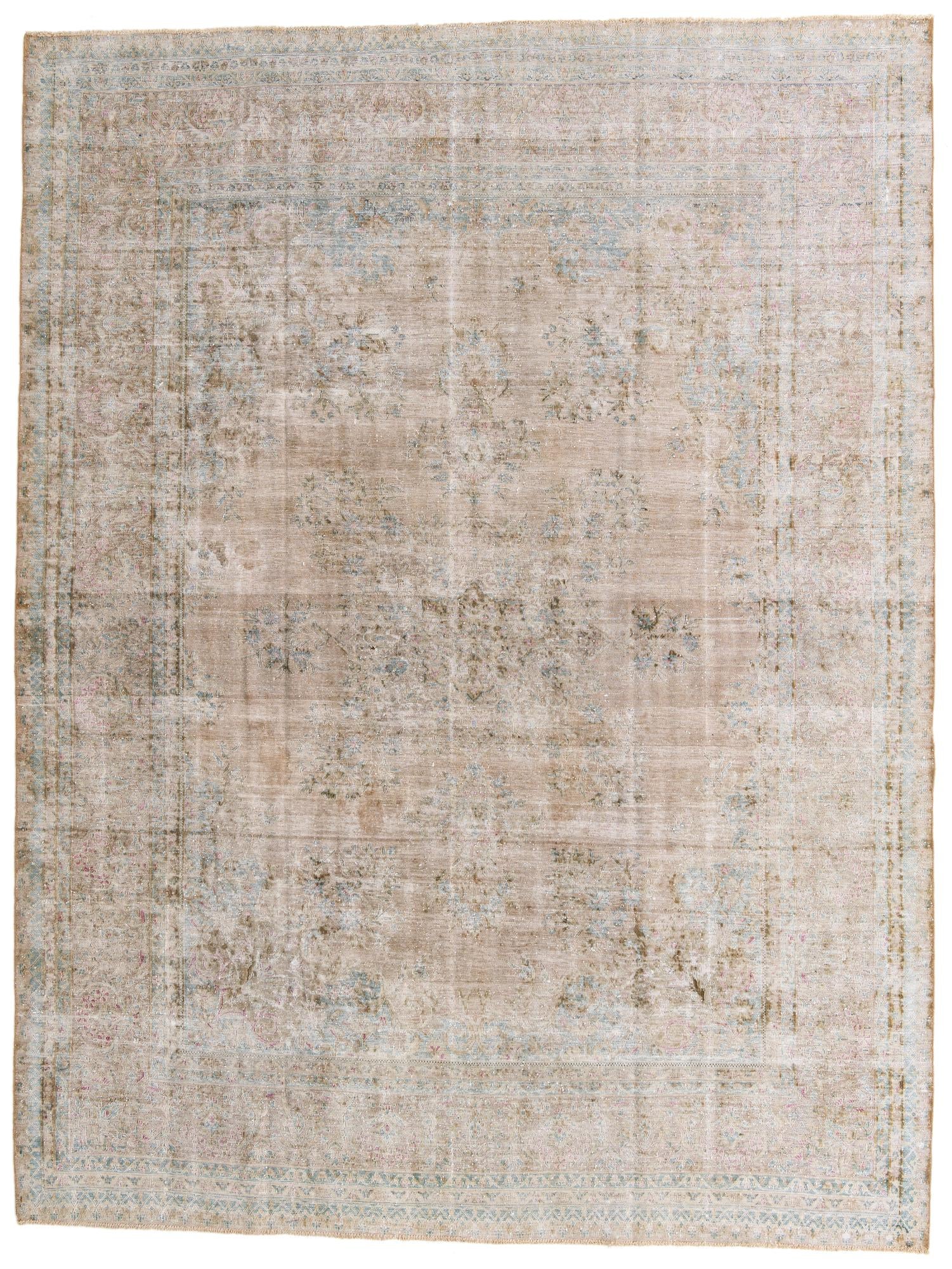 9' 9 x 12' 10 Hand Knotted Ultra Vintage Persian Wool Rug