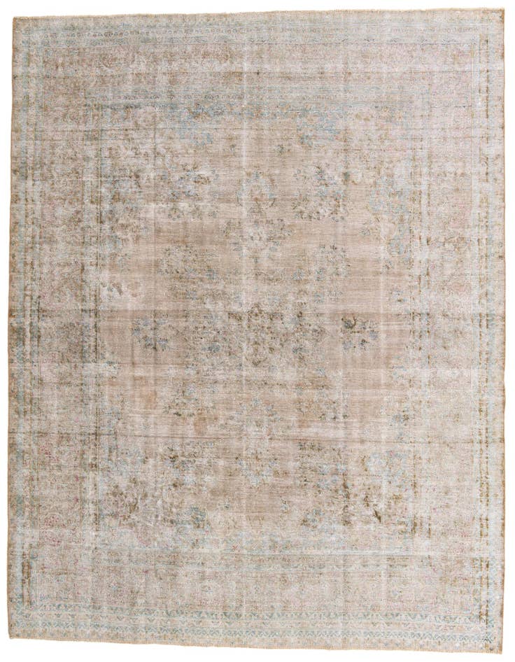 Detail image of 9' 9 x 12' 10 Hand Knotted Ultra Vintage Persian Wool Rug