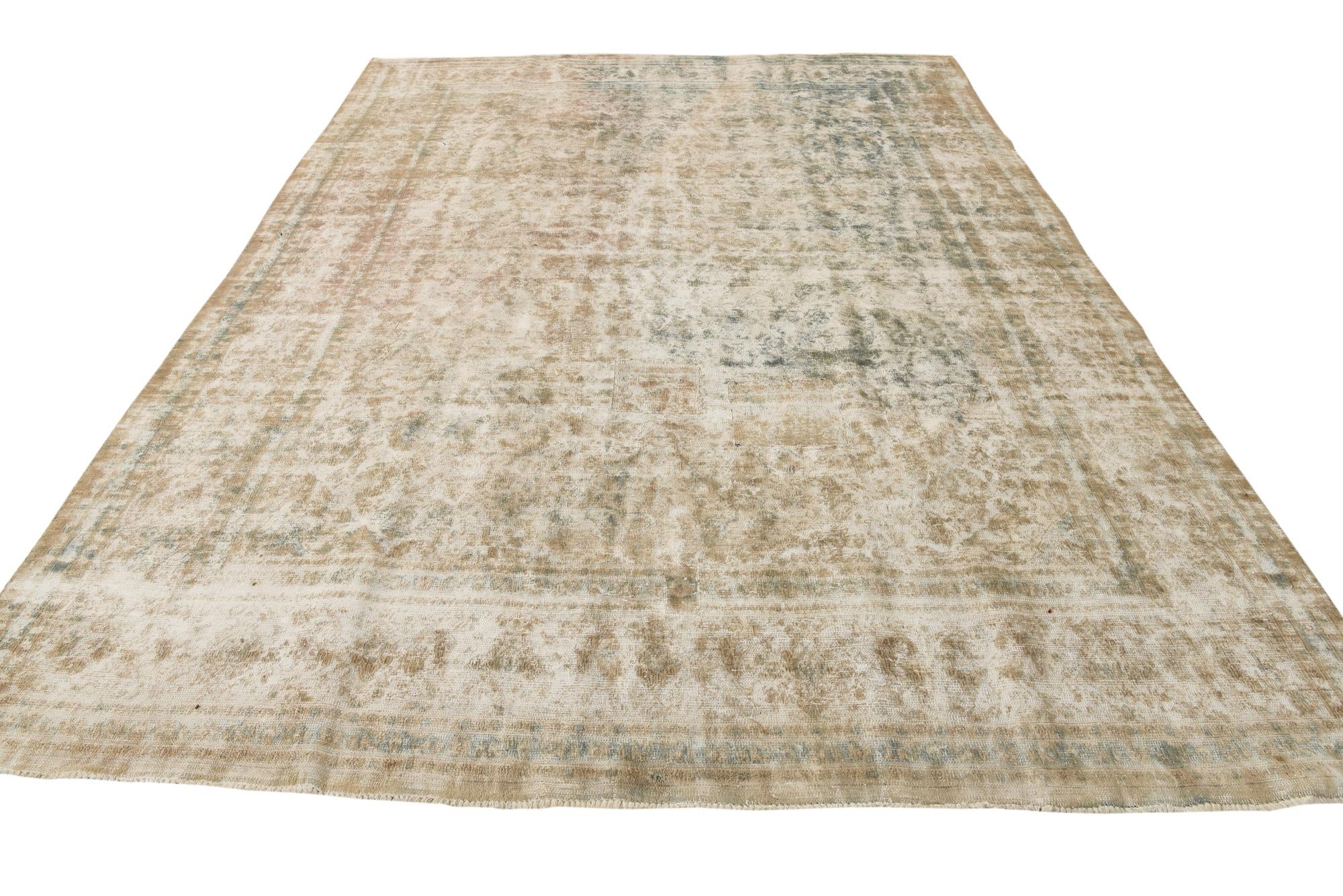 280cm x 385cm anudado a mano Ultra Vintage Alfombra Persa Lana