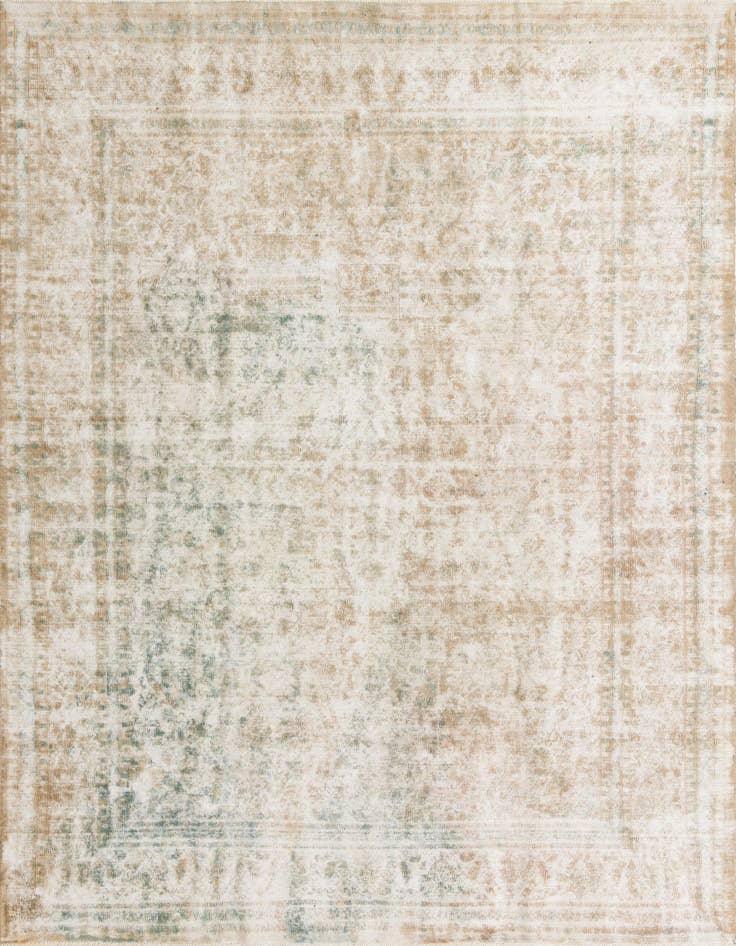 Detail image of 9' 2 x 12' 7 Hand Knotted Ultra Vintage Persian Wool Rug