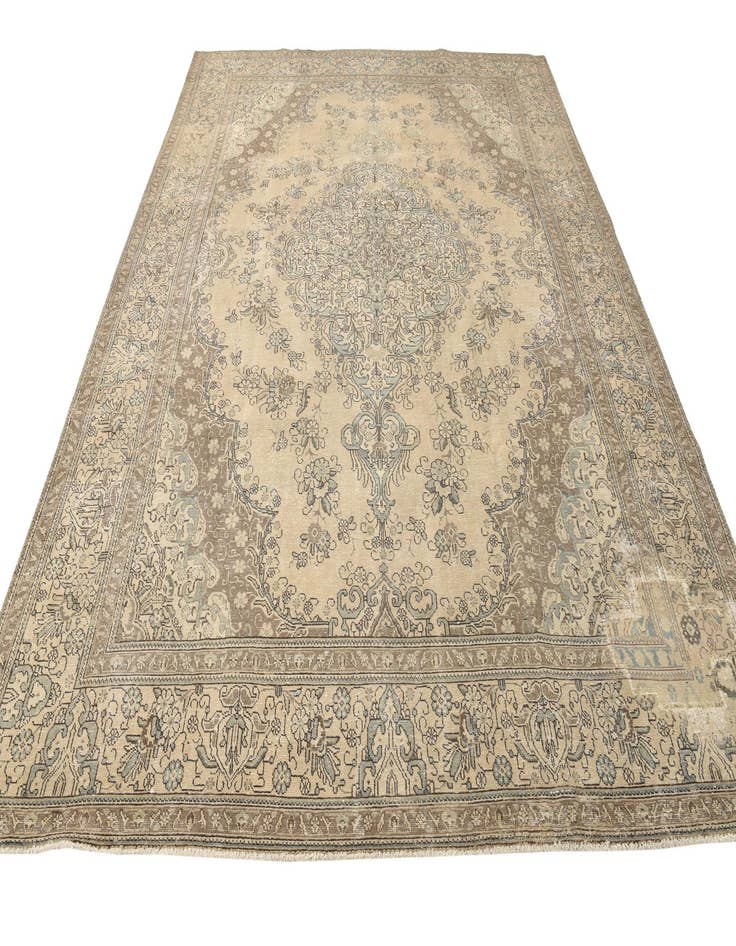 Detail image of 9' 8 x 12' 7  Hand Knotted Ultra Vintage Persian Wool Rug