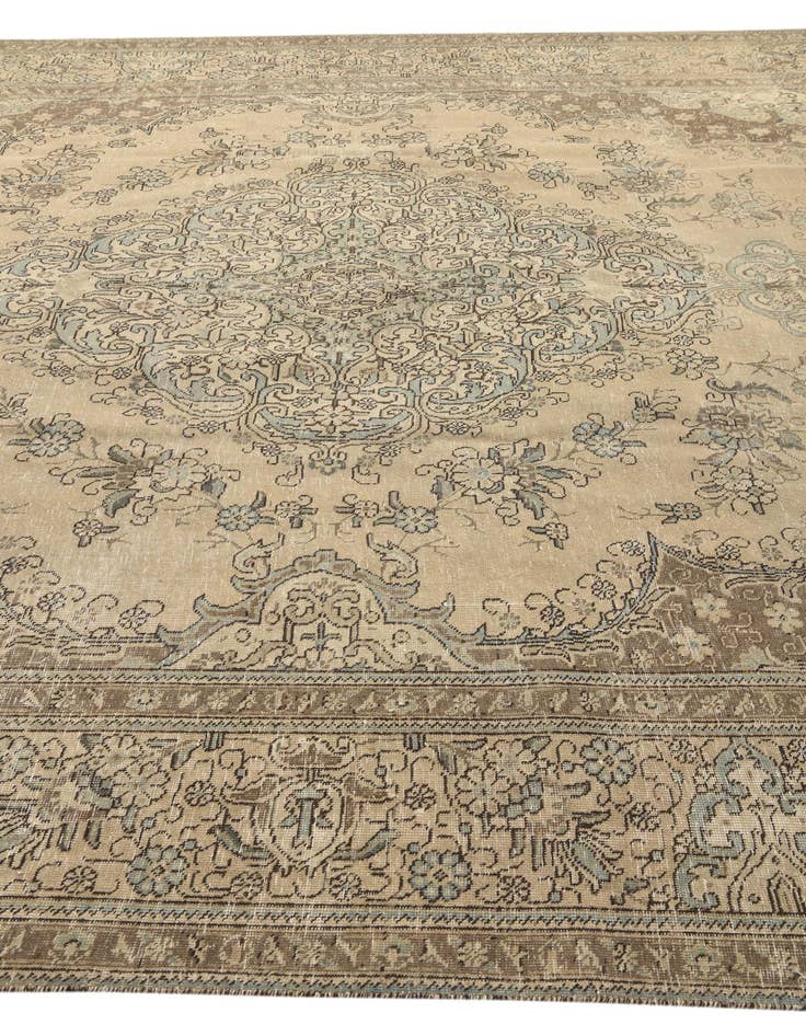 Detail image of 9' 8 x 12' 7  Hand Knotted Ultra Vintage Persian Wool Rug