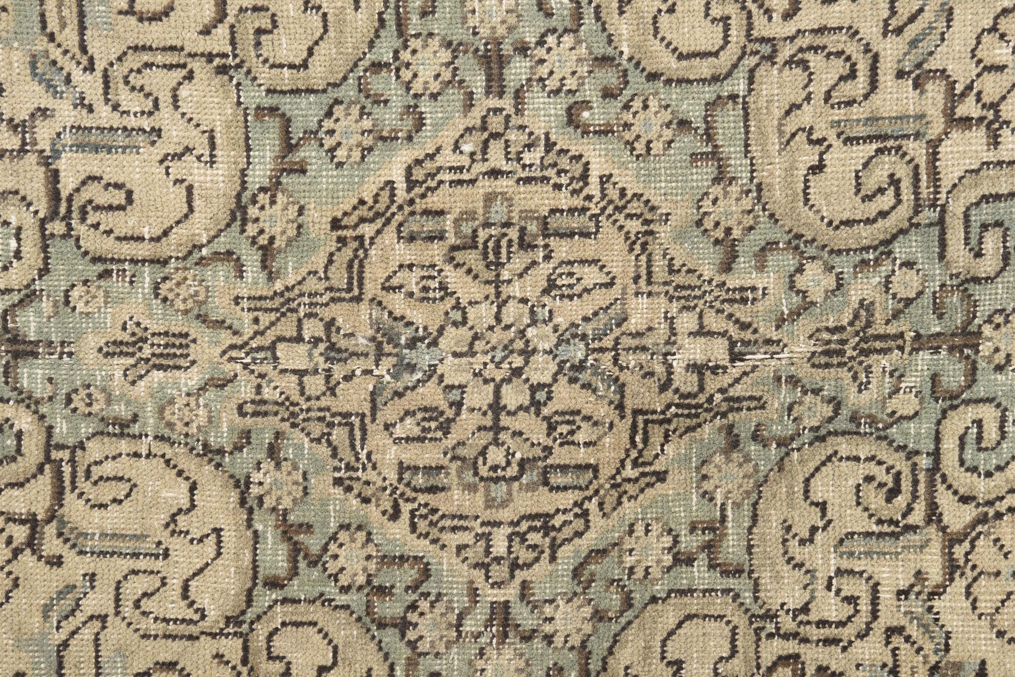 9' 8 x 12' 7 Hand Knotted Ultra Vintage Persian Wool Rug