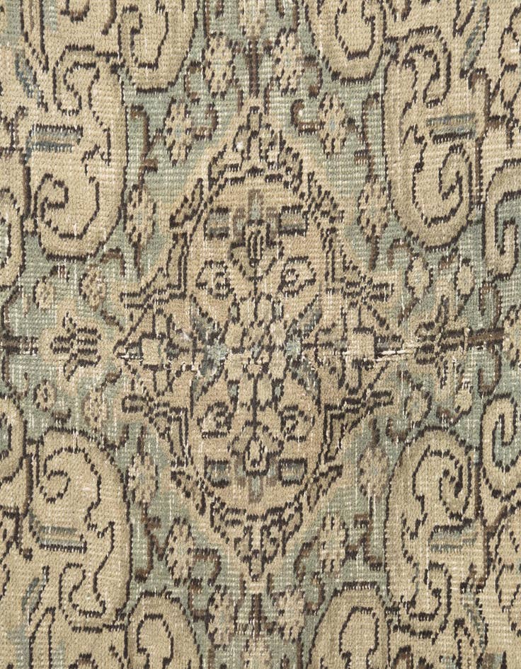 Detail image of 9' 8 x 12' 7  Hand Knotted Ultra Vintage Persian Wool Rug