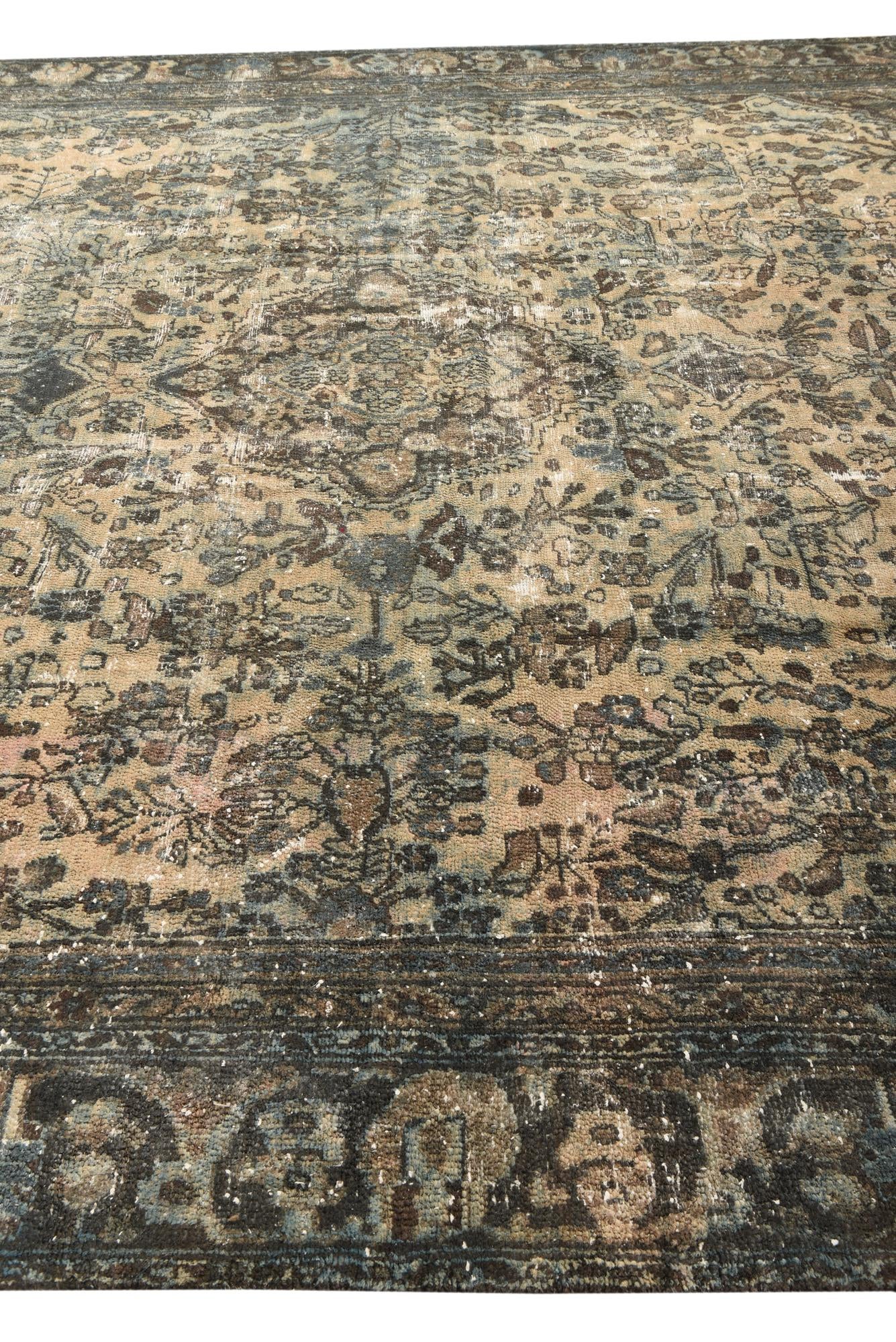 10' 2 x 12' 6 Hand Knotted Ultra Vintage Persian Wool Rug