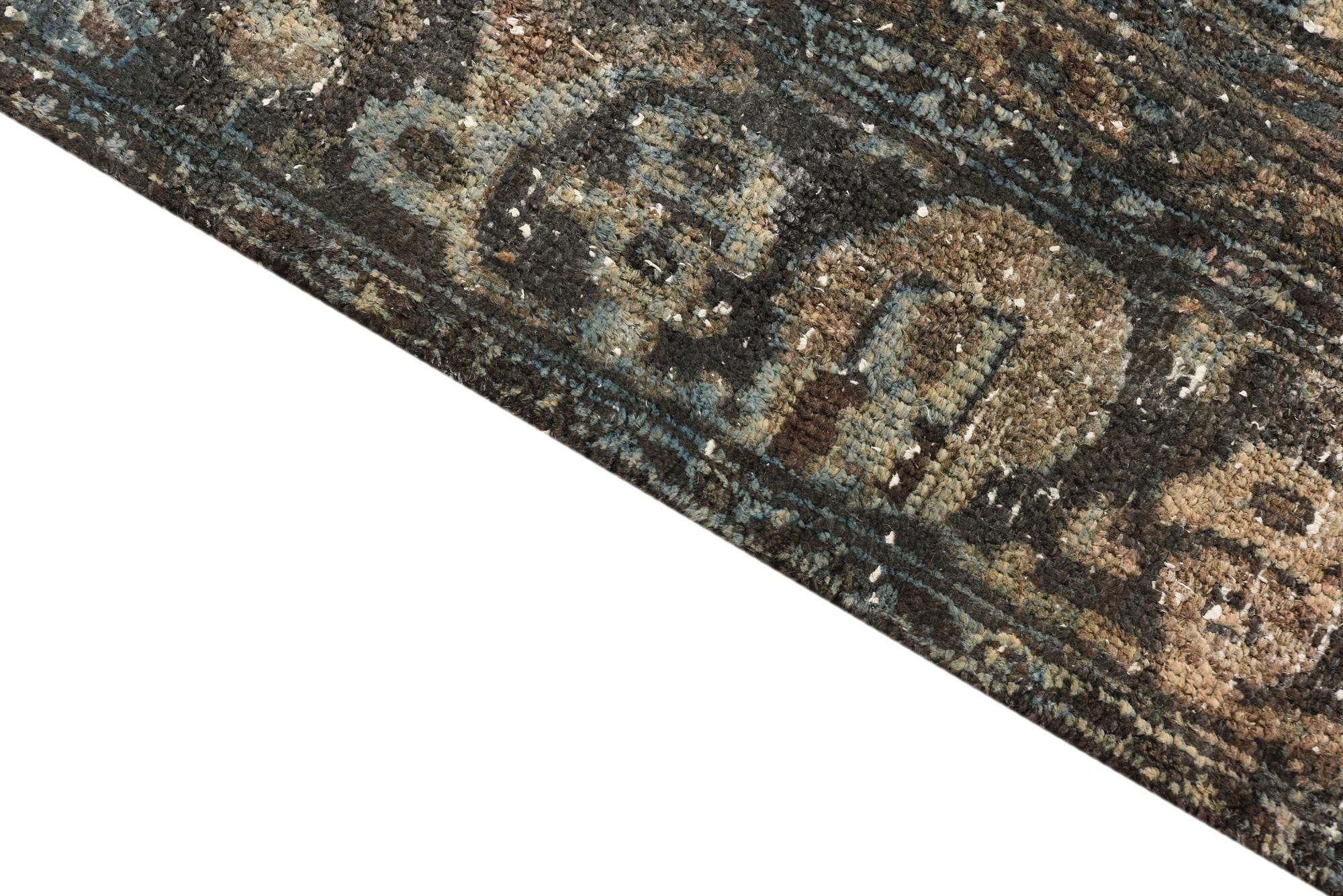 10' 2 x 12' 6 Hand Knotted Ultra Vintage Persian Wool Rug