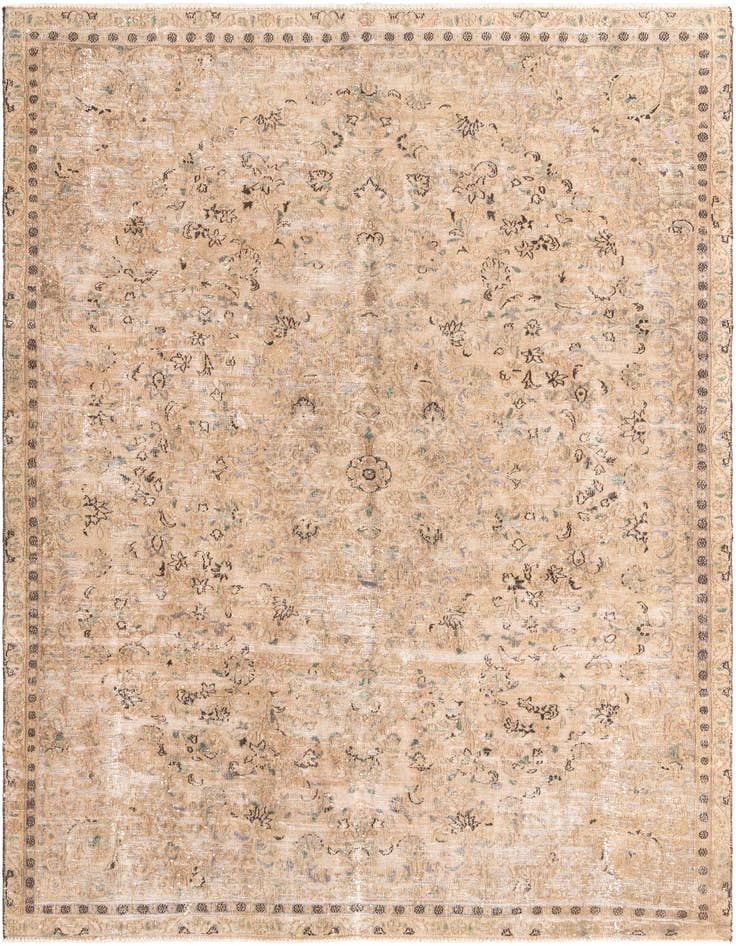 Detail image of 7' 5 x 10' 3 Hand Knotted Ultra Vintage Persian Wool Rug