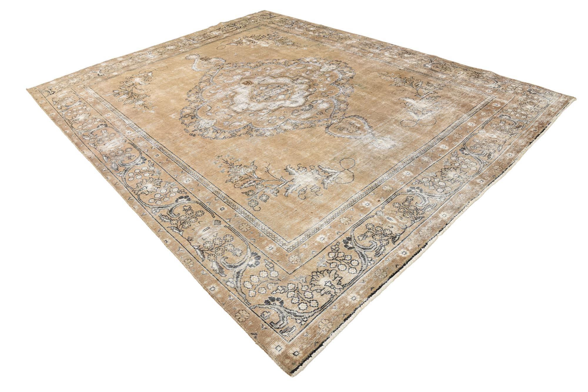 9' 4 x 12' Hand Knotted Ultra Vintage Persian Wool Rug